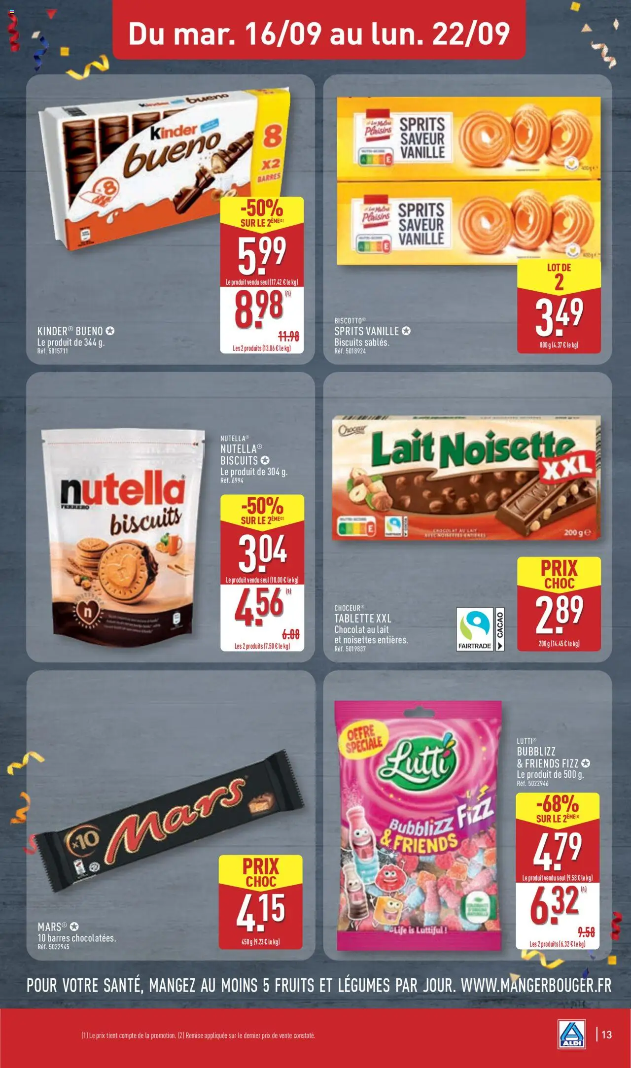  | Page: 16 | Produits: Noisette, Noisettes, Kinder Bueno, Biscuits