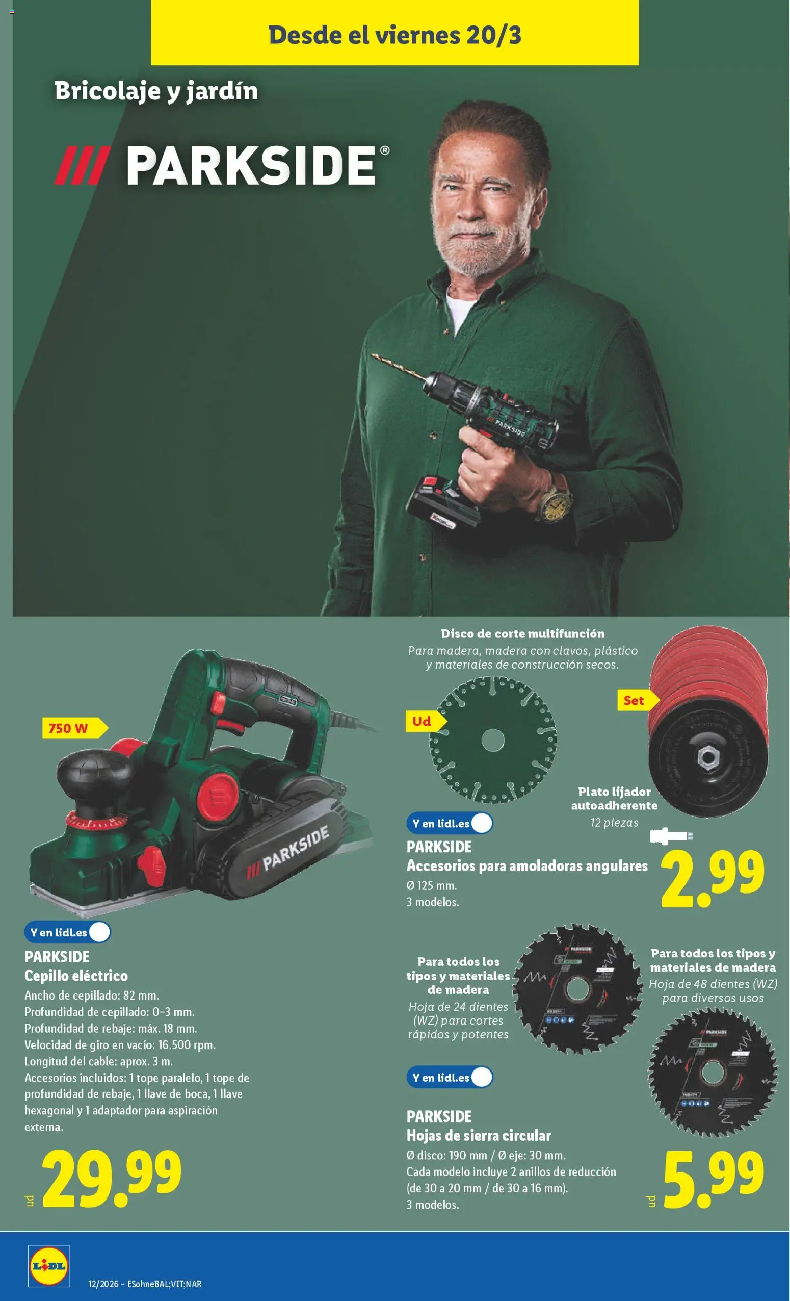 Lidl folleto de bazar │ válido desde el 16.03.2026 | Página: 22 | Productos: Cepillo, Cable, Disco, Adaptador