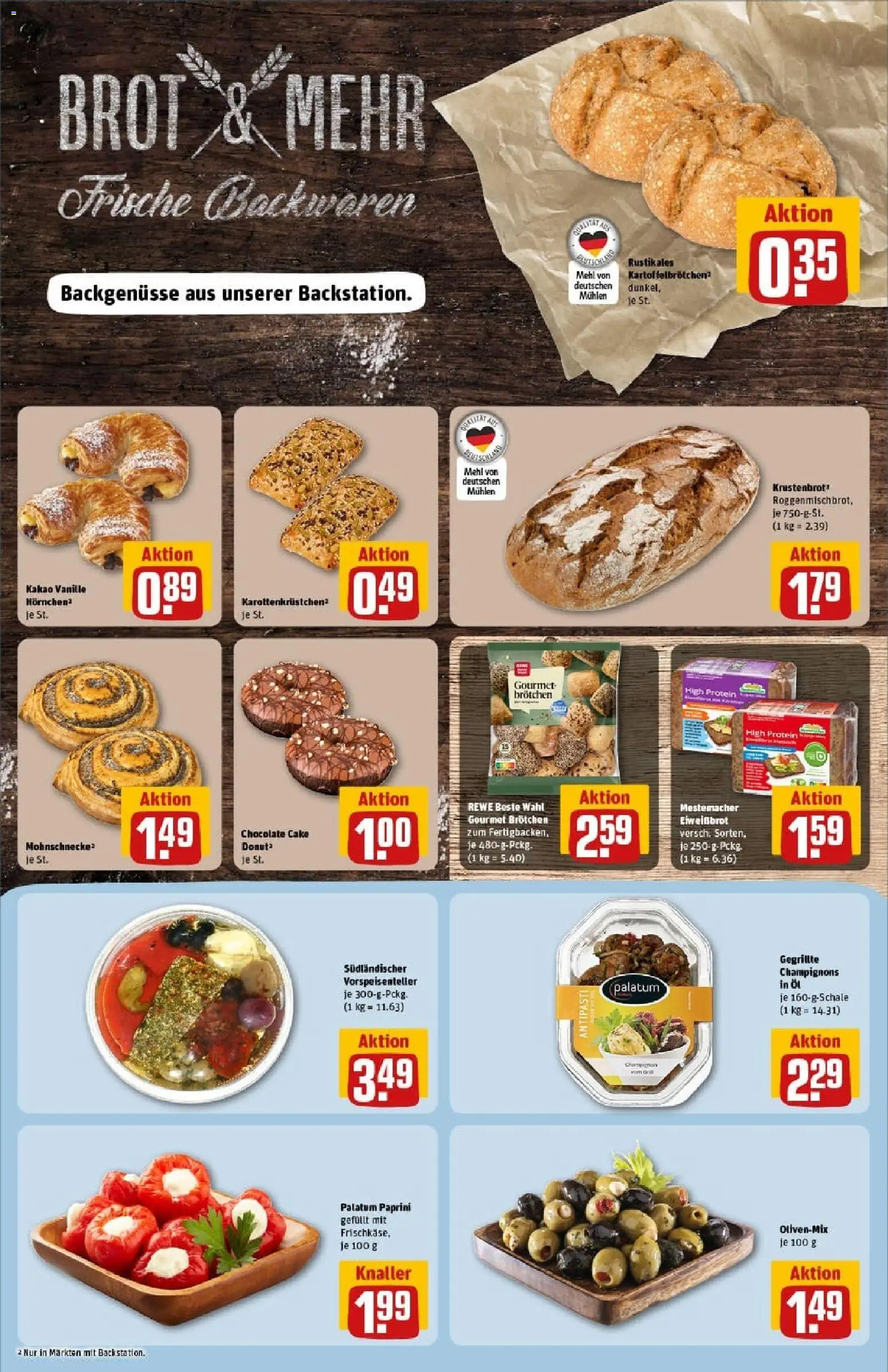 Rewe prospekt Ingolstadt	 – gültig ab 26.10.2025 | Seite: 14 | Produkte: Mehl, Öl, Champignons, Brot