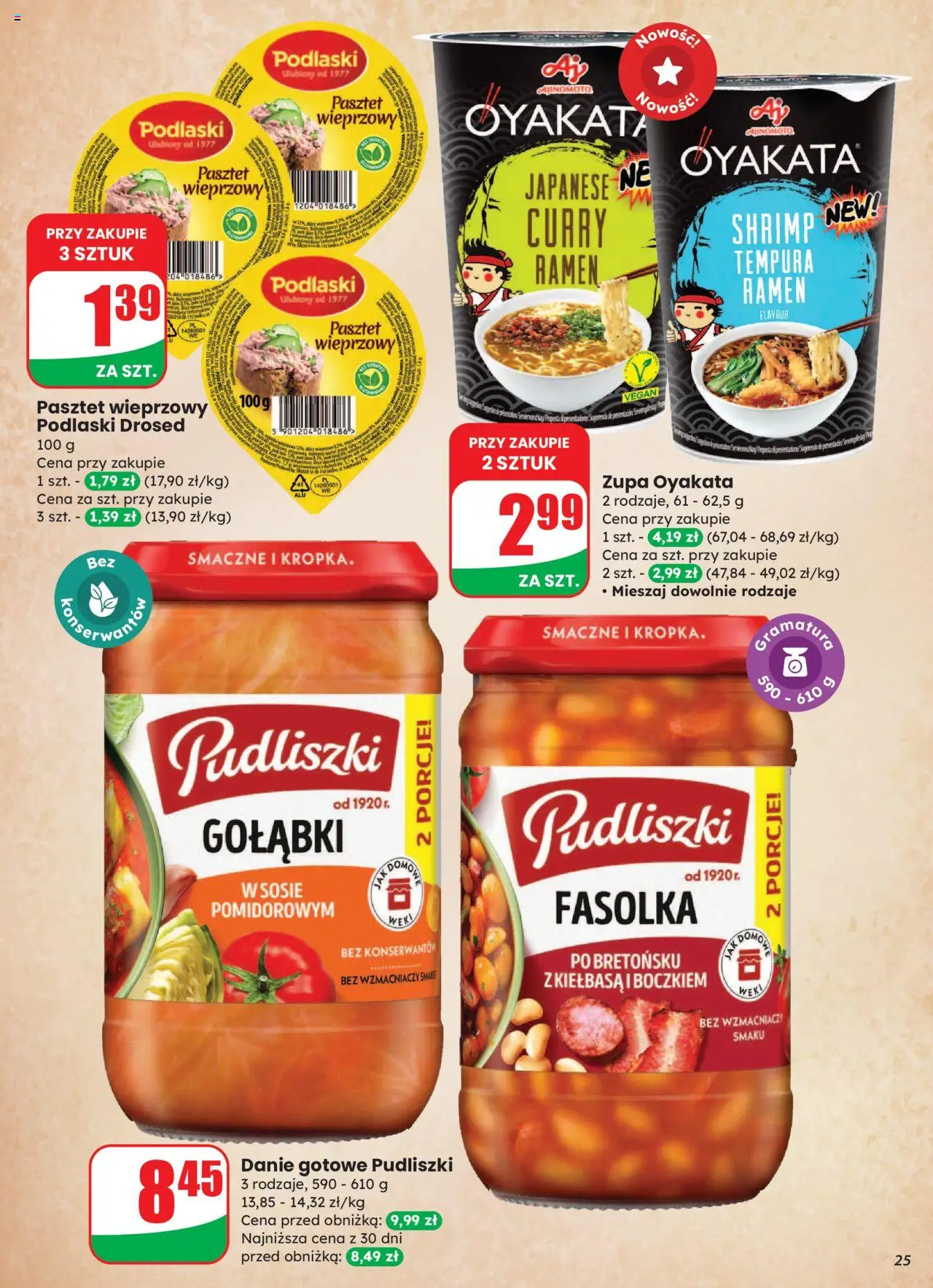 Dino Gazetka od 27.08.2025 | Strona: 25 | Produkty: Kiełbasa, Tempura, Curry, Zupa