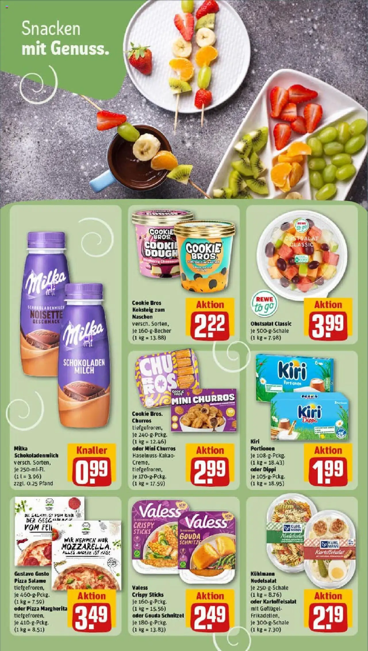 Rewe prospekt Rüsselsheim / Hassloch	 - gültig ab dem 11.08.2025 | Seite: 16 | Produkte: Milch, Gouda, Milka, Pizza