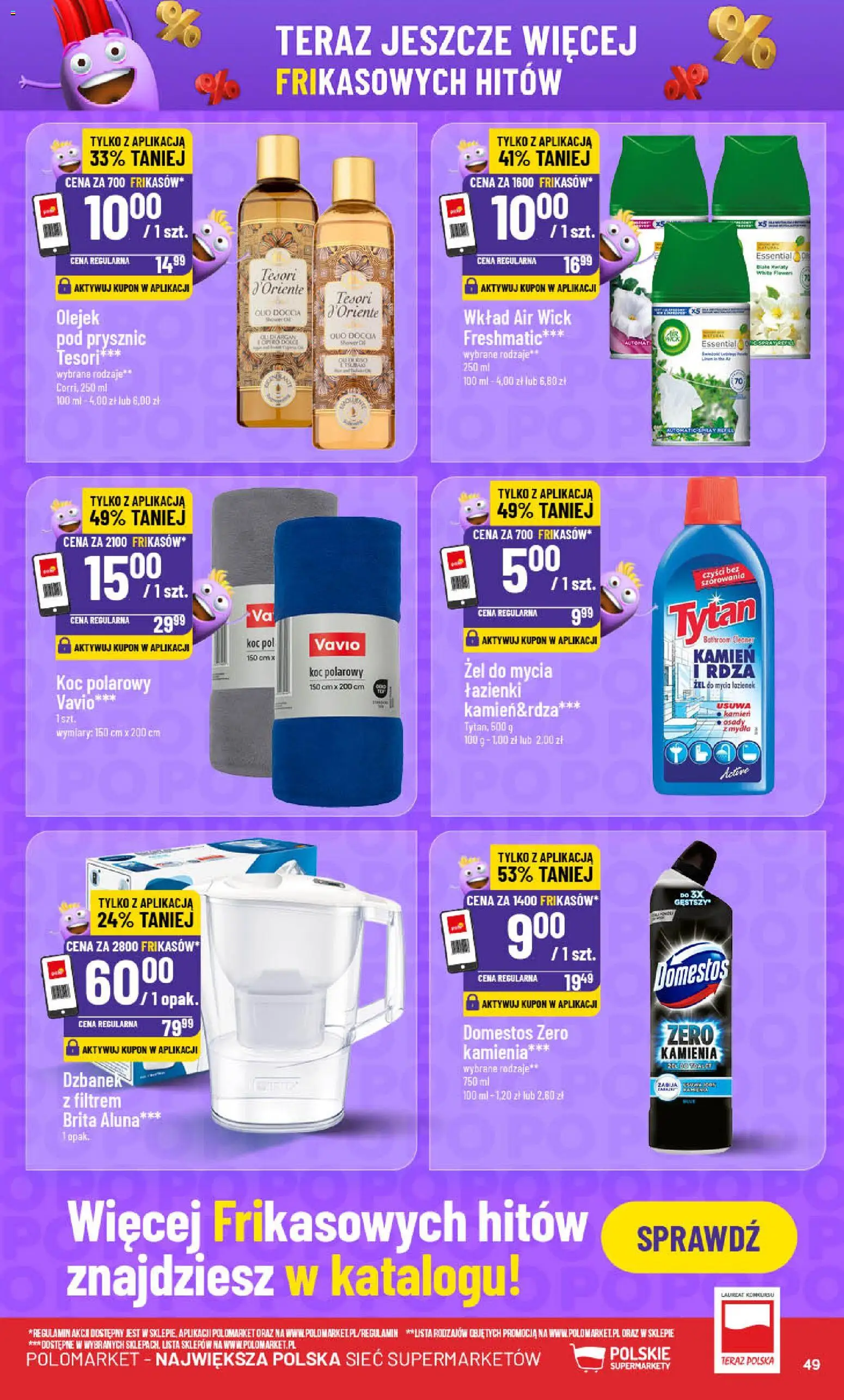 POLOmarket Gazetka od 18.02.2026 | Strona: 49 | Produkty: Dzbanek, Cleaner, Koc, Prysznic