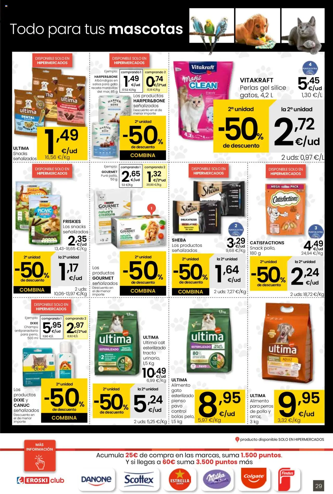 Eroski - Para conquistarte │ válido desde el 14.08.2025 | Página: 29 | Productos: Gelatina, Champú