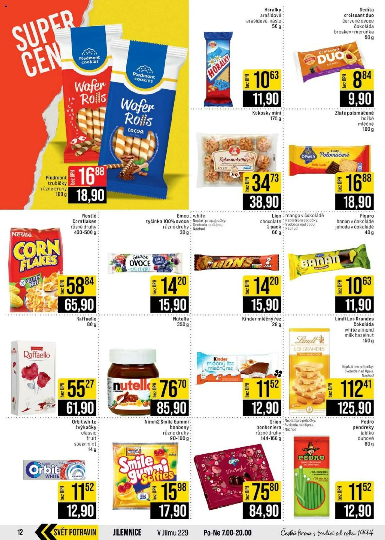 Jip leták - Cash & Carry od 08.04.2026 | Strana: 12 | Produkty: Mango, Lindt, Bonbóny, Cookies