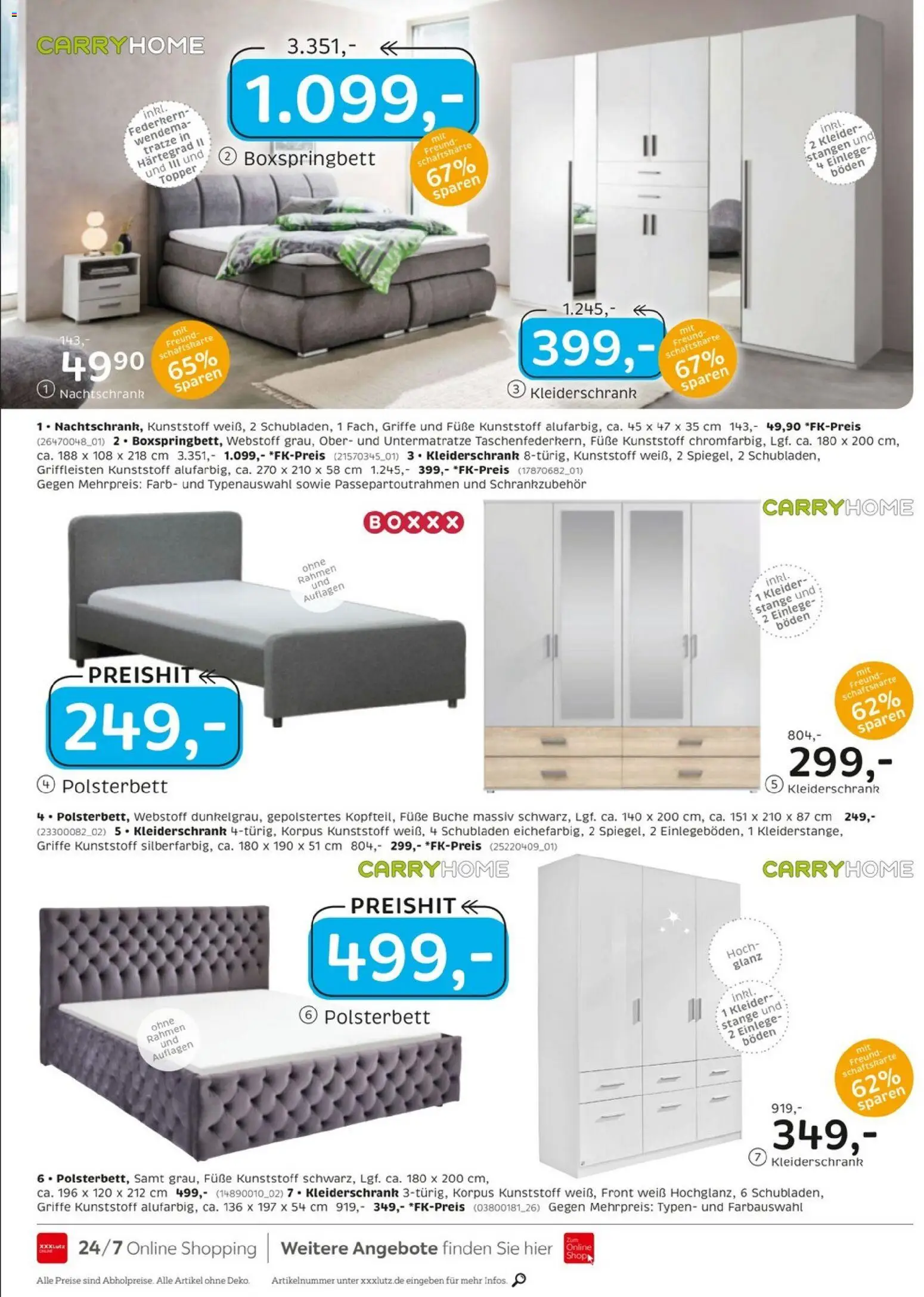 XXXL Lutz - Junges Wohnen – gültig ab 27.12.2025 | Seite: 2 | Produkte: Kleiderschrank, Boxspringbett, Polsterbett, Topper