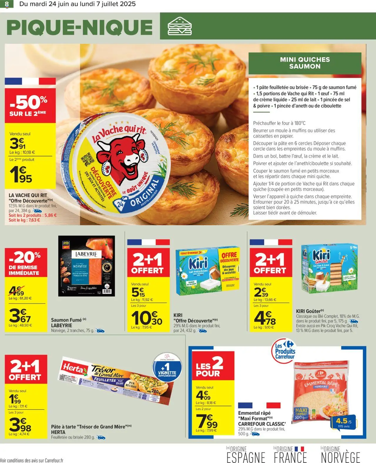  | Page: 10 | Produits: Emmental, Pâte feuilletée, Jeux, Saumon