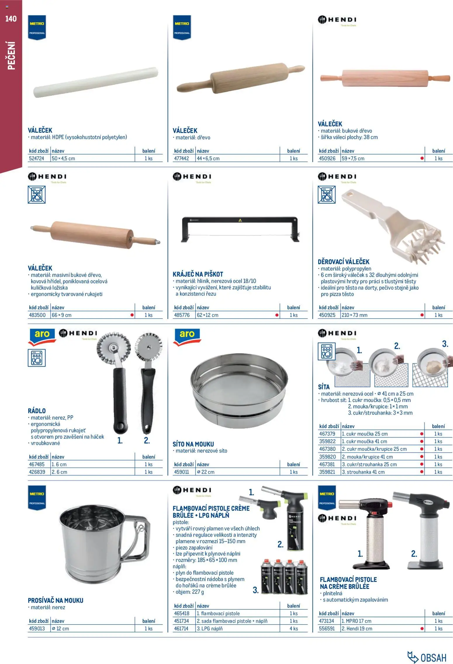 Makro leták - Gastro vybavení a zařízení od 01.02.2026 | Strana: 140 | Produkty: Pizza, Crème brûlée, Váleček, Cukr moučka