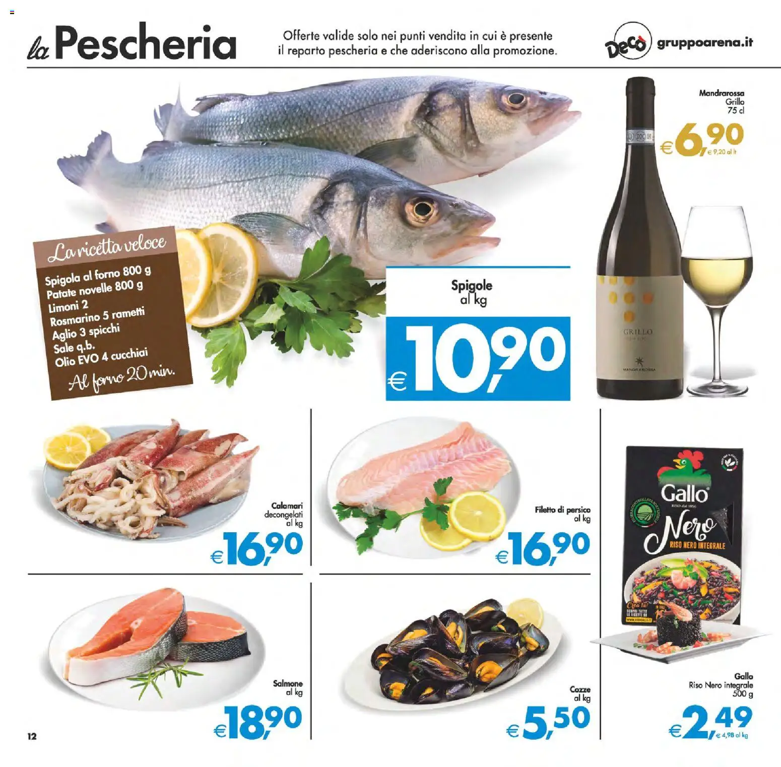 Volantino Decò del 23.01.2026 | Pagina: 13 | Prodotti: Rosmarino, Salmone, Calamari, Forno