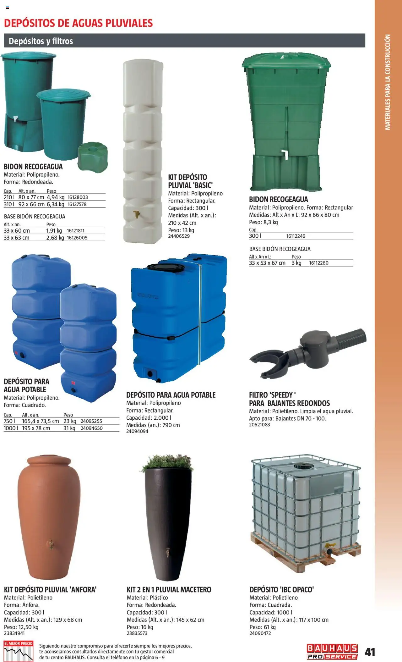 Bauhaus - ProService  │ válido desde el 24.02.2025 | Página: 41 | Productos: Té, Teléfono, Macetero, Peso