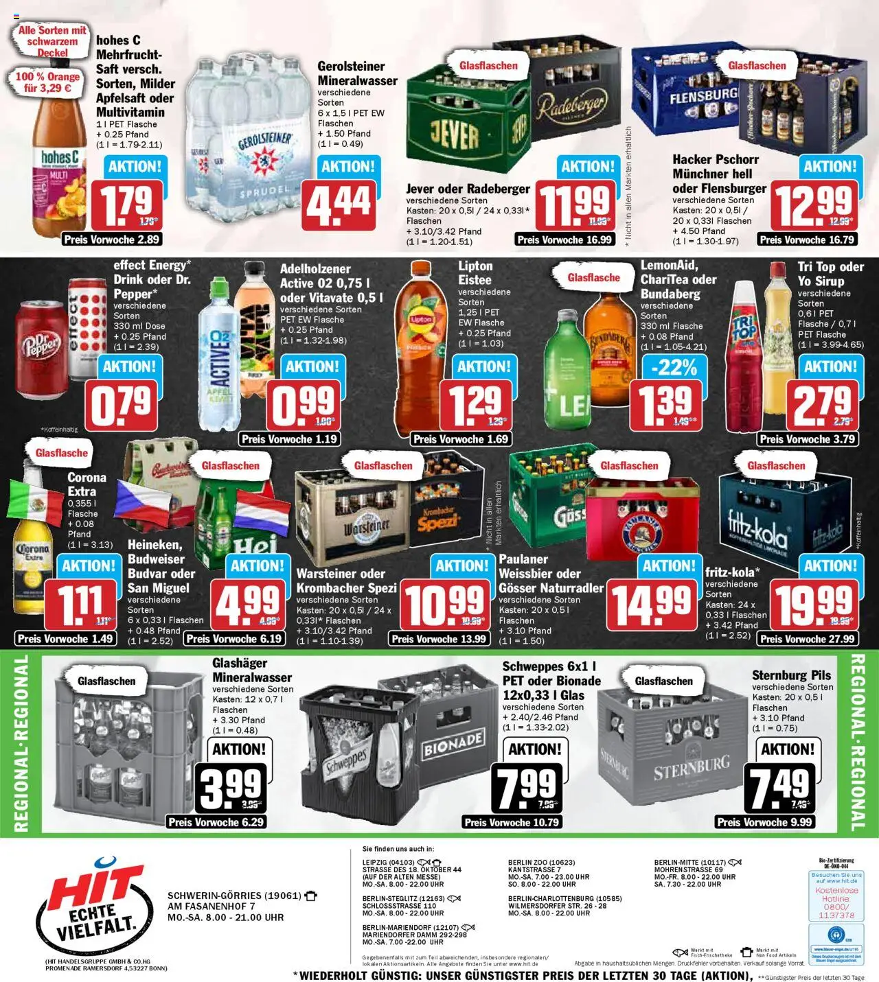 HIT - Mecklenburg-Vorpommern - gültig ab dem 28.07.2025 | Seite: 19 | Produkte: Pils, Saft, Paulaner, Gerolsteiner