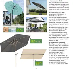 Pflanzen-Kölle GARTENMÖBEL 2026 ab 07.03.2026 gültig | Seite: 60 | Produkte: Hülle, Tasche, Sonnenschirm