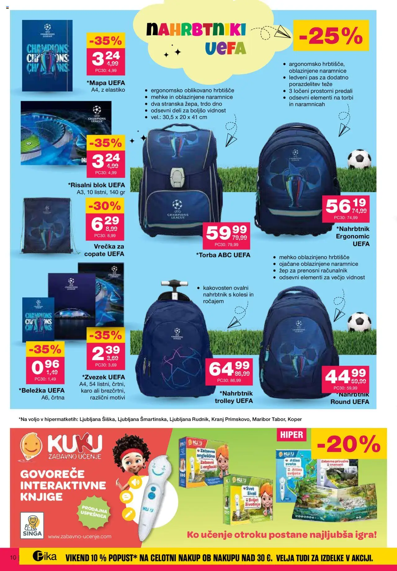 Mercator katalog veselo v šolo │ velja od 30.07.2025 | Stran: 10 | Izdelki: Racunalnik, Igra, Torba, Pas