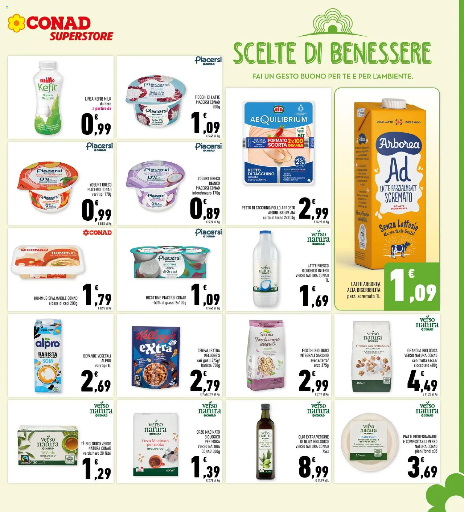 Volantino Conad del 06.11.2025 | Pagina: 13 | Prodotti: Fiocchi, Tacchino, Latte, Olive
