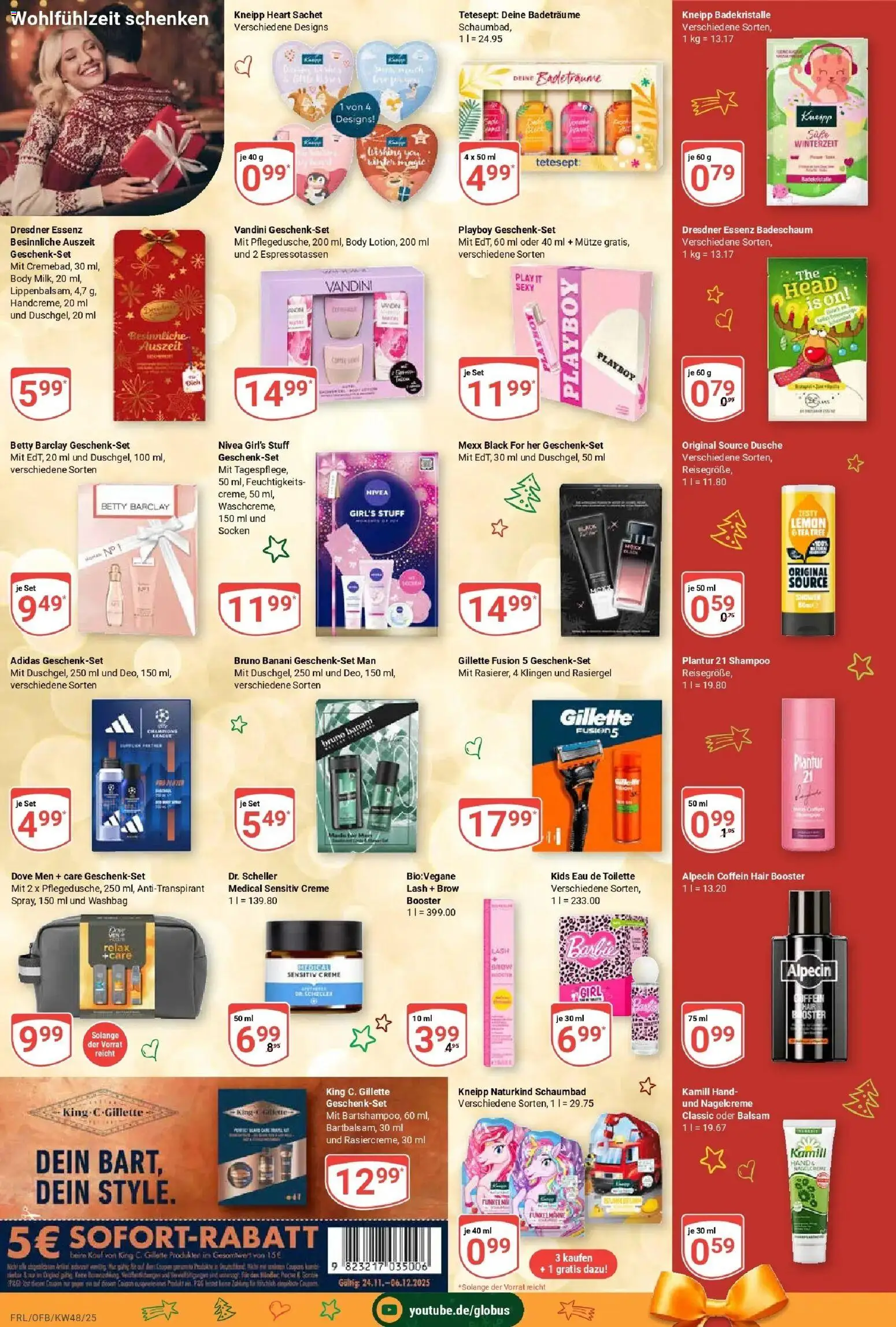 Globus prospekt Freilassing	 – gültig ab 23.11.2025 | Seite: 22 | Produkte: Dusche, Eau de Toilette, Shampoo, Creme