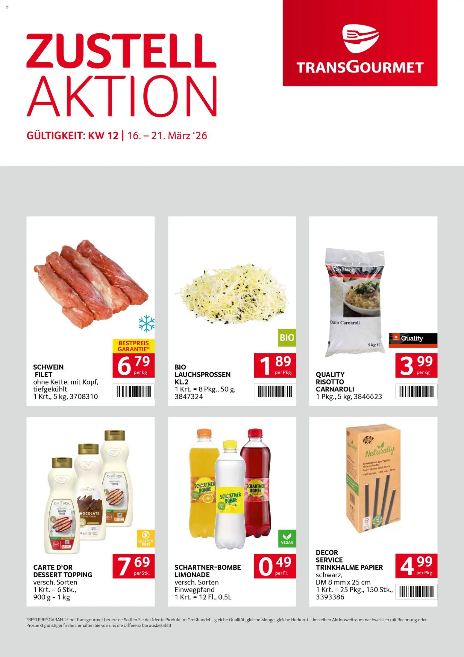 Transgourmet Zustellaktion gültig ab 16.03.2026 | Seite: 1
