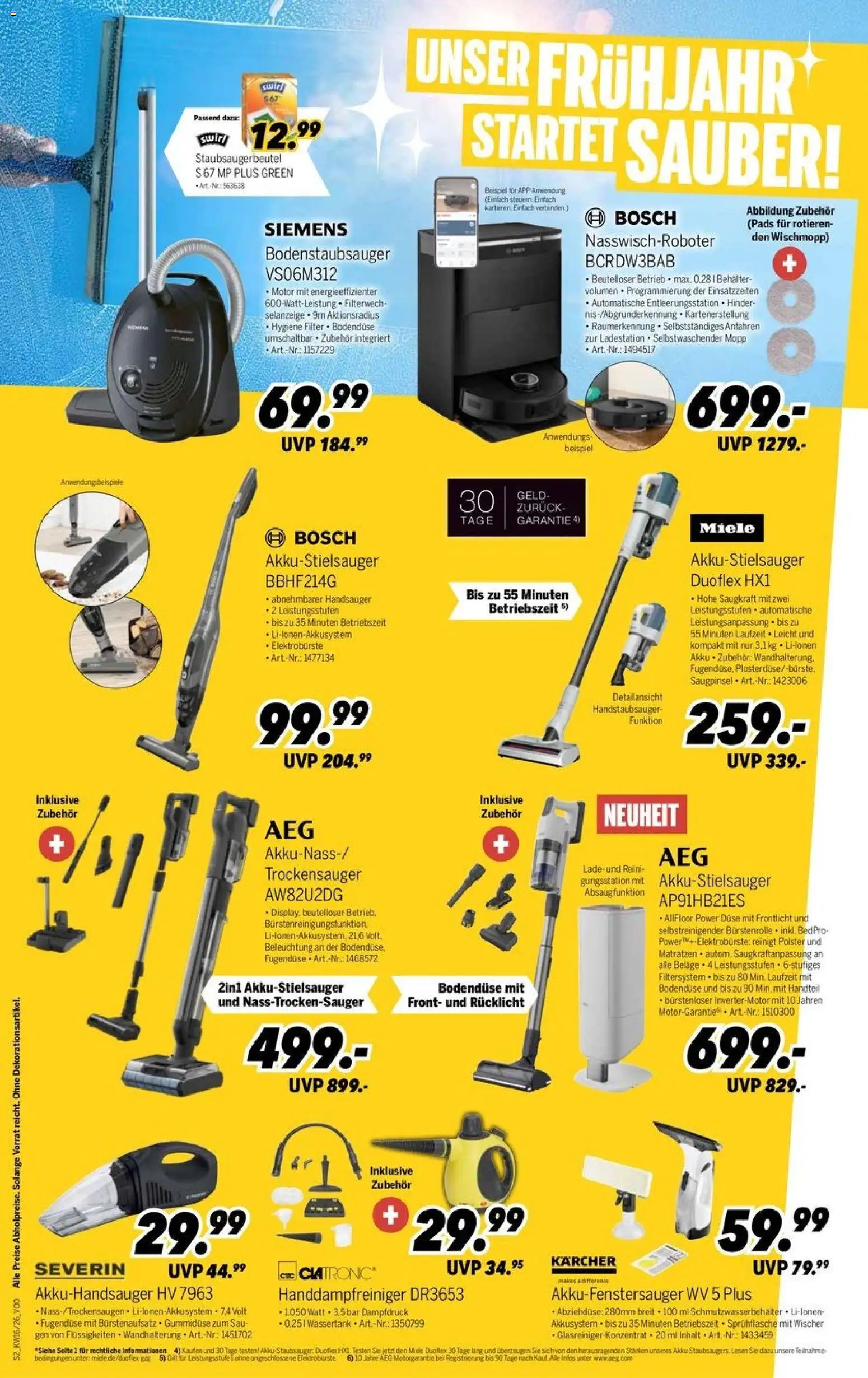 Medimax Prospekt 	 – gültig ab 11.04.2026 | Seite: 2 | Produkte: Miele, Bosch, Siemens, Staubsauger
