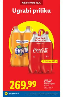 COCA-COLA ILI FANTA Gazirani napitak Multipak, Multipak 2 x 2 l - pregled Lidl kataloga - važi od 16.04.2026 | Strana: 8 | Proizvode: Coca Cola