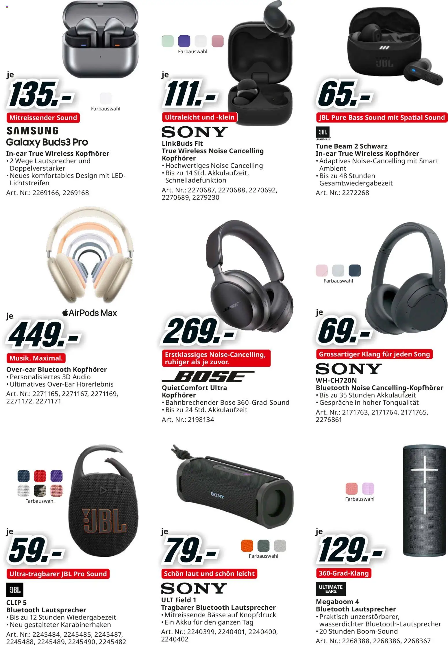 Media Markt - Black Friday – gültig ab 02.11.2025 | Seite: 6 | Produkte: Audio, Kopfhörer, Samsung, Airpods