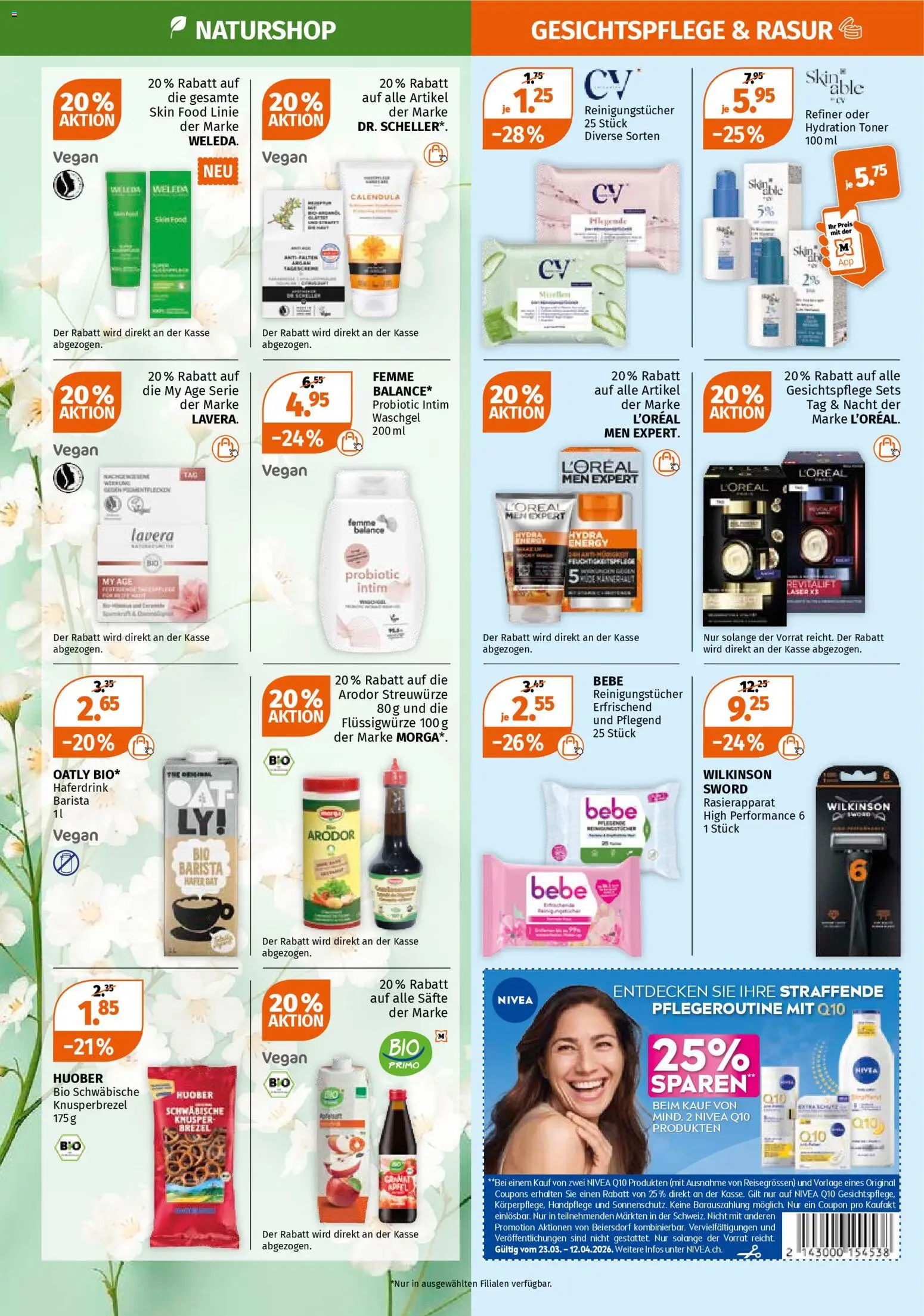 Müller aktionen – gültig ab 26.03.2026 | Seite: 4 | Produkte: Reinigungstücher, Äpfel, Toner, Rasierapparat