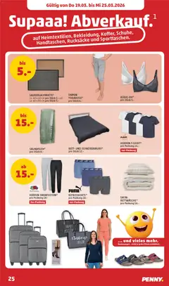 Penny Markt - Flugblatt ab 19.03.2026 gültig | Seite: 25 | Produkte: Tasche, Bett