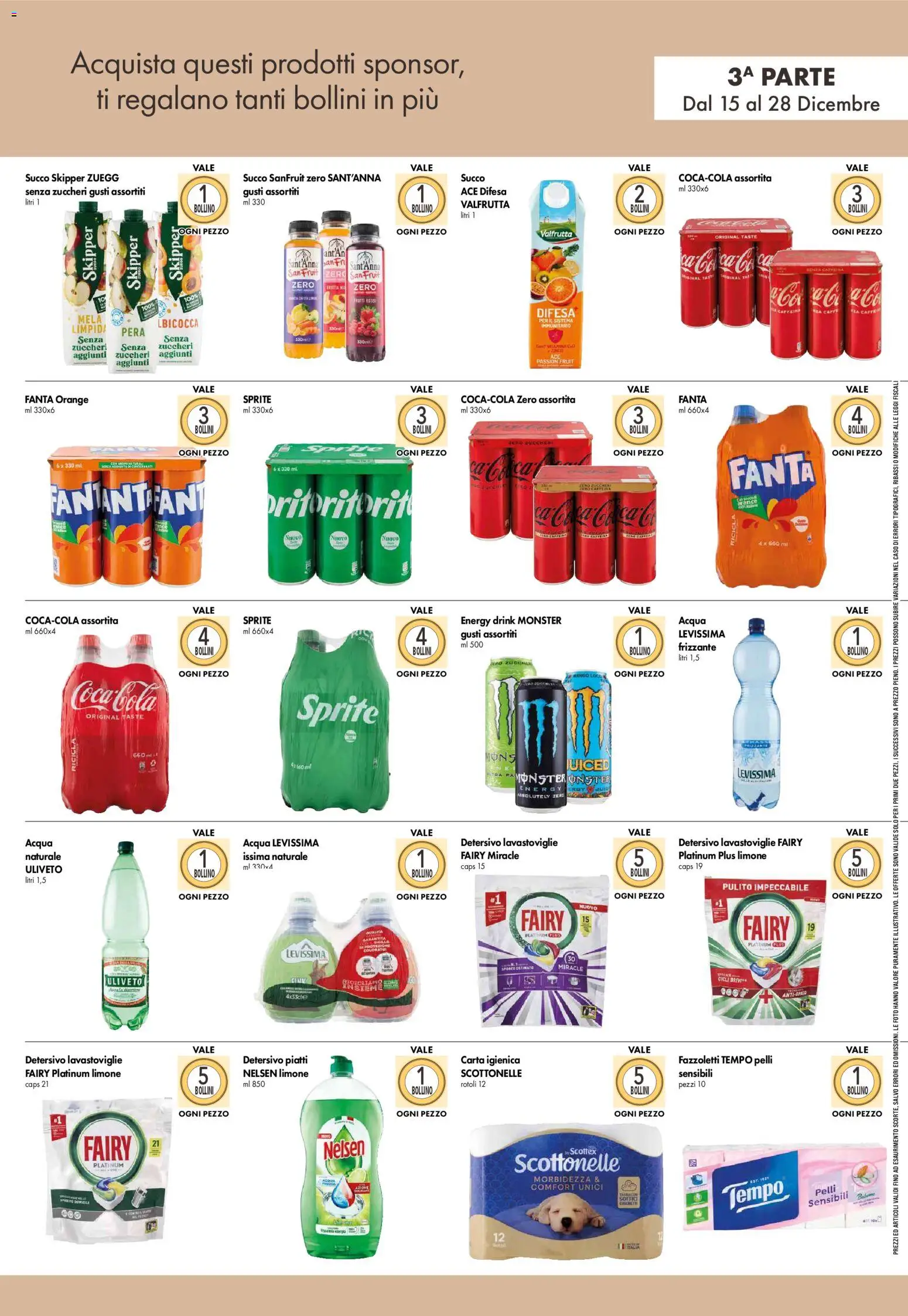 Volantino Famila del 15.12.2025 | Pagina: 5 | Prodotti: Succo, Acqua, Limone, Pera