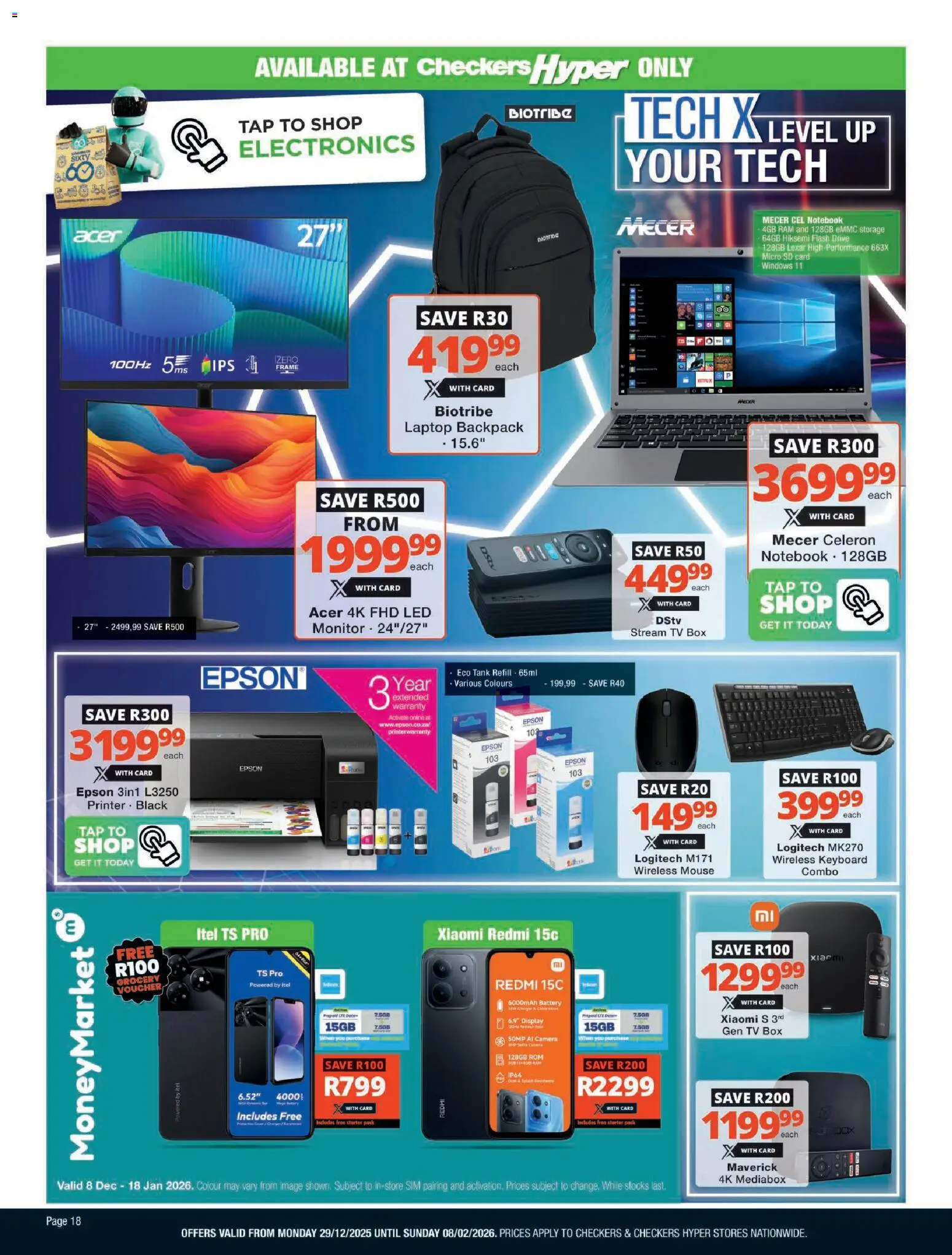 New Checkers catalogue – valid from 29.12.2025 | Page: 18 | Products: Sim, Mouse, Box, Tap