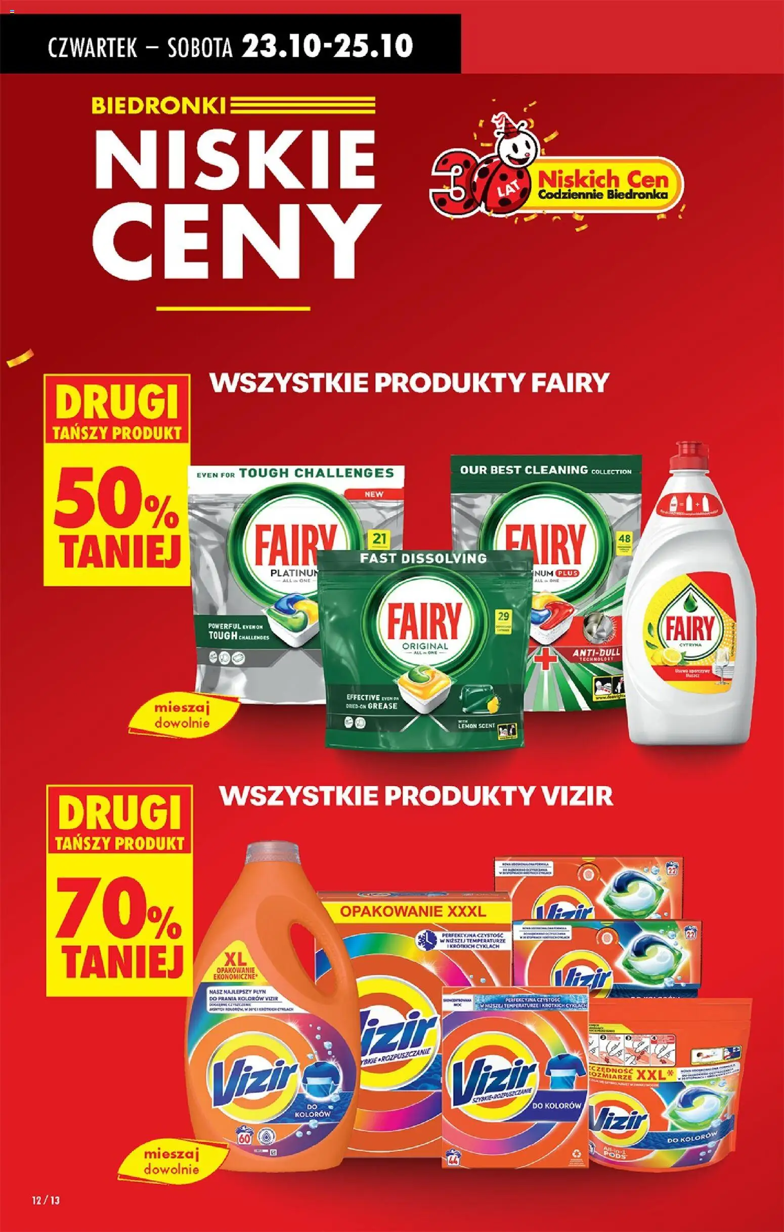 Biedronka gazetka - Oferta w tym tygodniu od 23.10.2025 | Strona: 12 | Produkty: Cytryna, Fairy platinum, Fairy