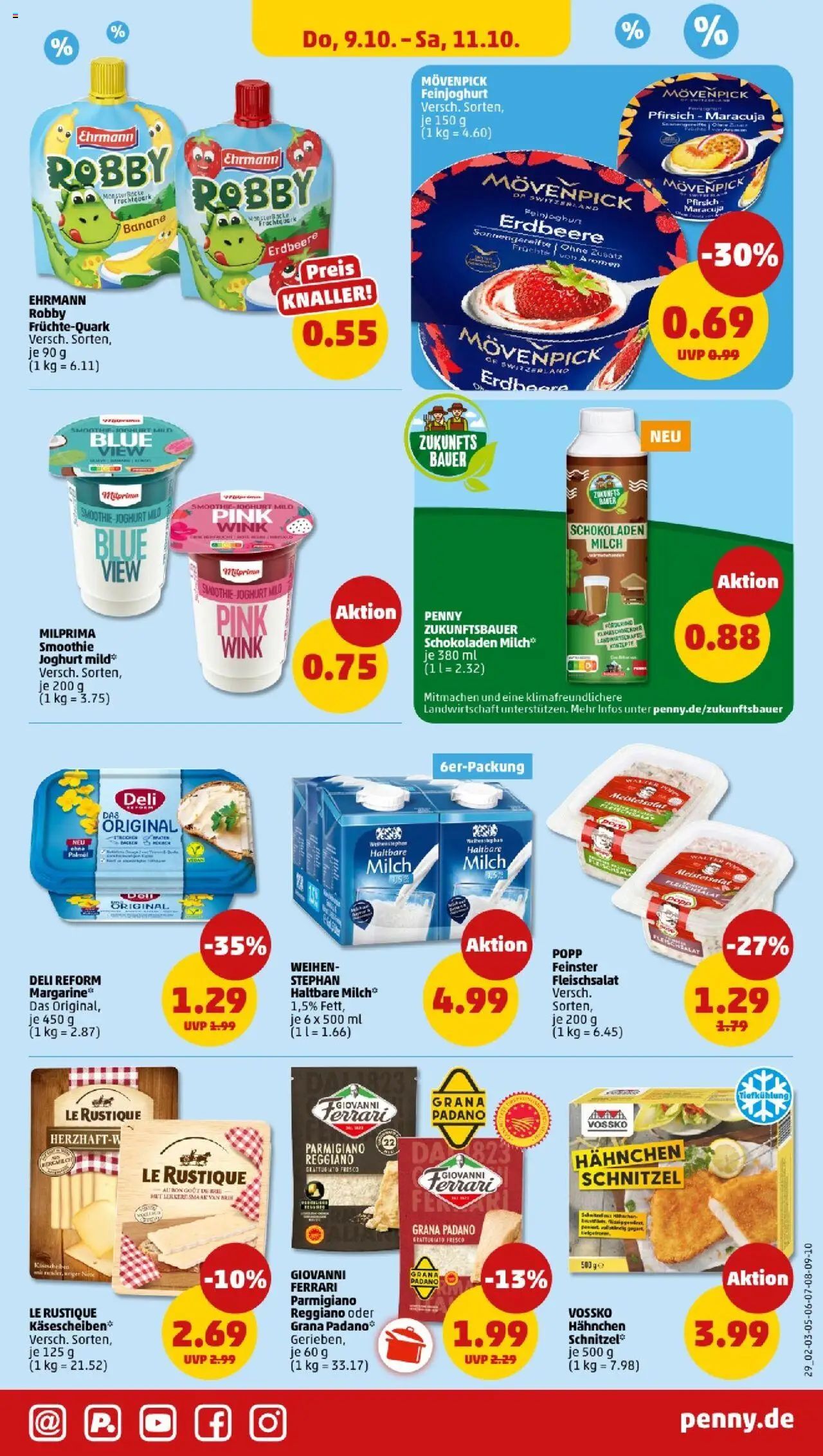 Penny - Niedersachsen – gültig ab 06.10.2025 | Seite: 31 | Produkte: Joghurt, Haltbare milch, Schnitzel, Deli reform