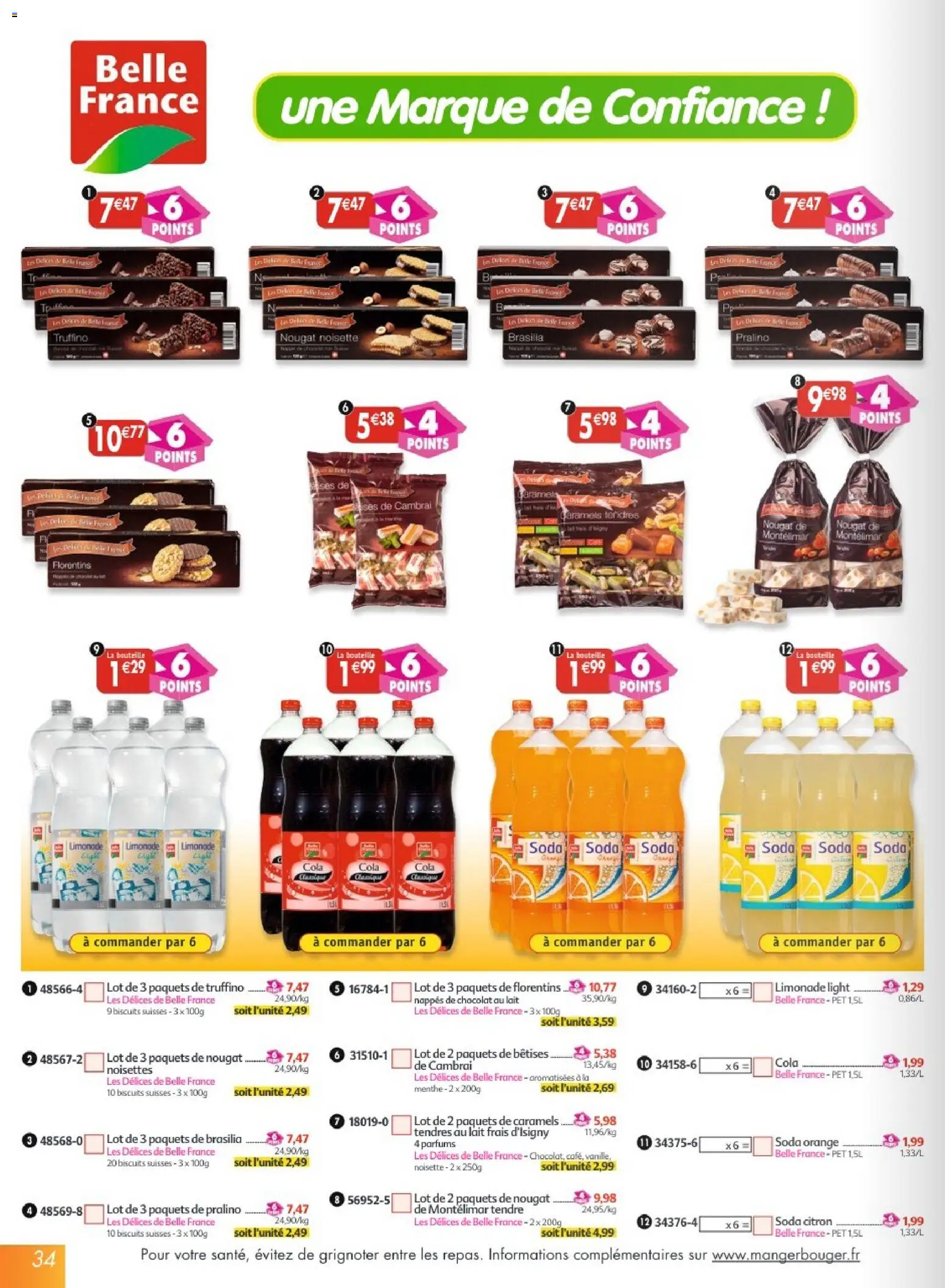 {H1} | Page: 34 | Produits: Citron, Limonade, Noisettes, Lait