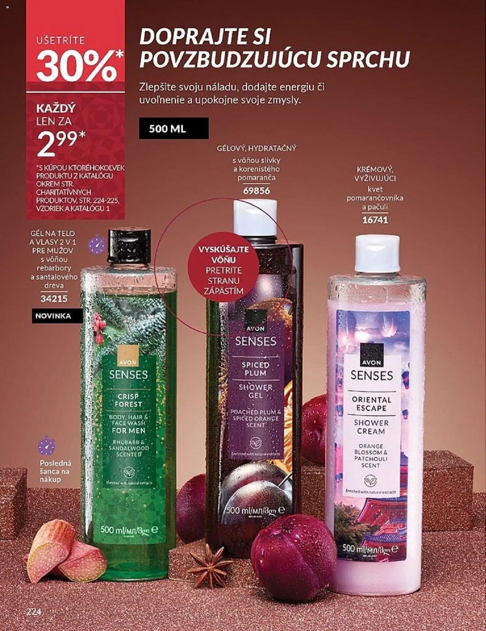 Nové Avon akcie – leták je platný od 01.12.2025 | Strana: 224 | Produkty: Slivky