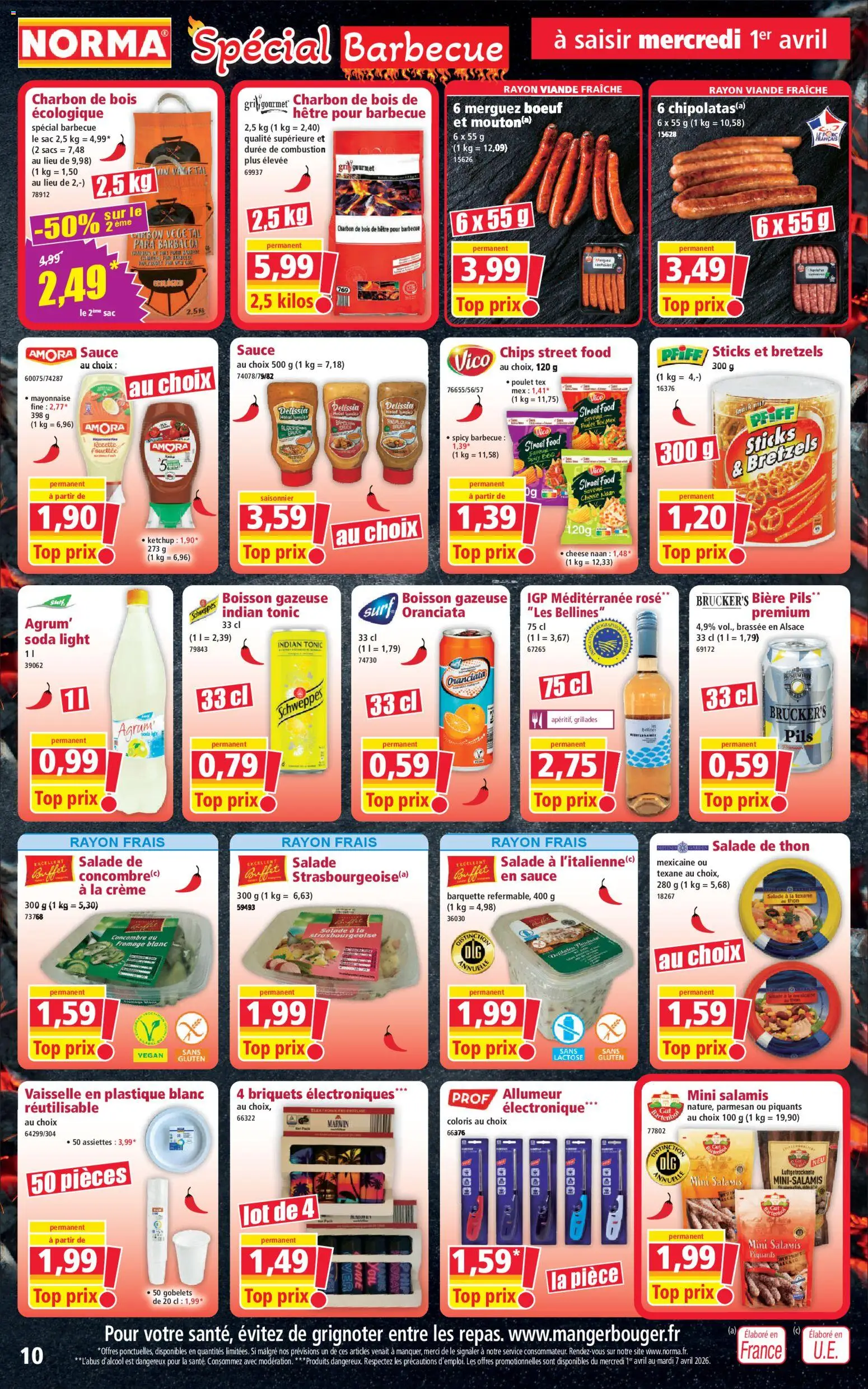 {H1} | Page: 10 | Produits: Thon, Fromage blanc, Fromage, Ketchup