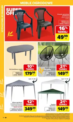 Pogląd oferty "Carrefour gazetka - Ogród" - ważna od 02.03.2026 | Strona: 18 | Produkty: Stół, Krzesło, Meble ogrodowe, Krzesło ogrodowe