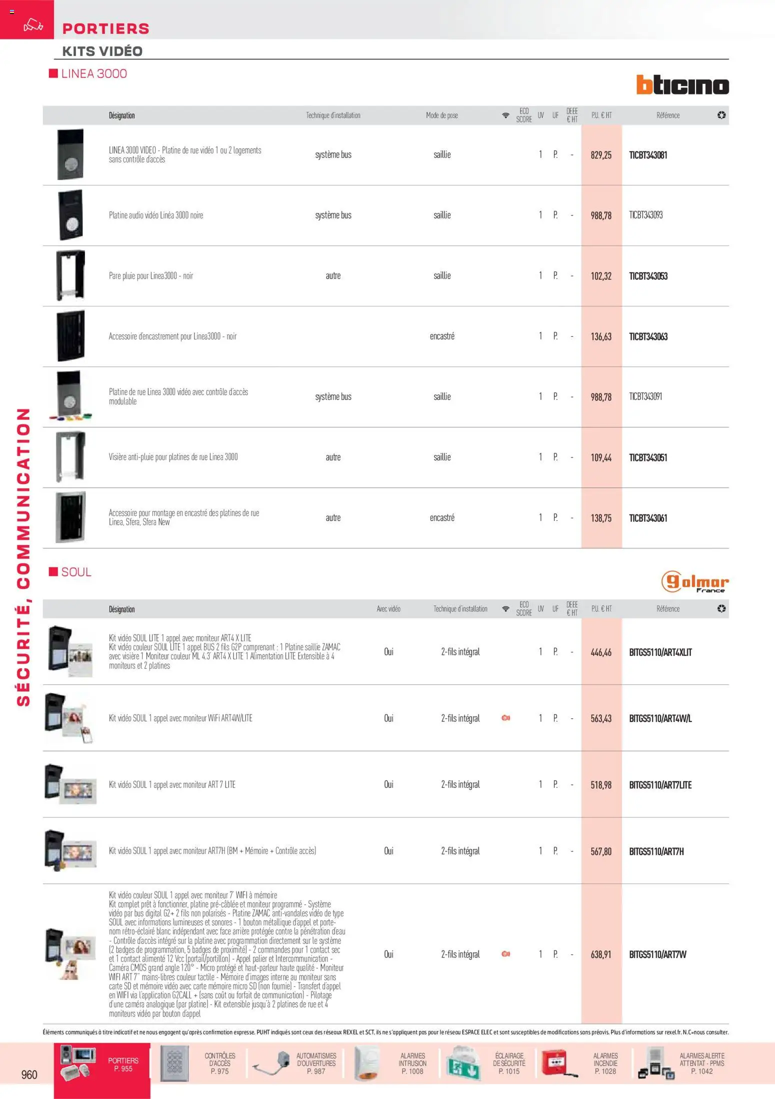 {H1} | Page: 9 | Produits: Moniteur, Vidéo, Carte mémoire, Porte