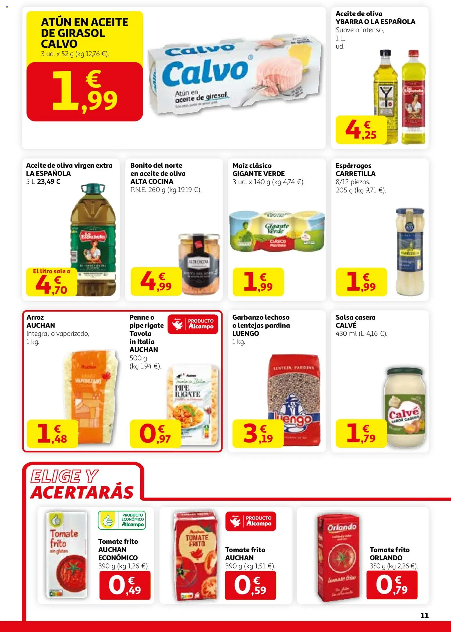 Alcampo - SS Catalán │ válido desde el 12.02.2026 | Página: 11 | Productos: Aceite, Arroz, Νερό καρύδας, Cocina