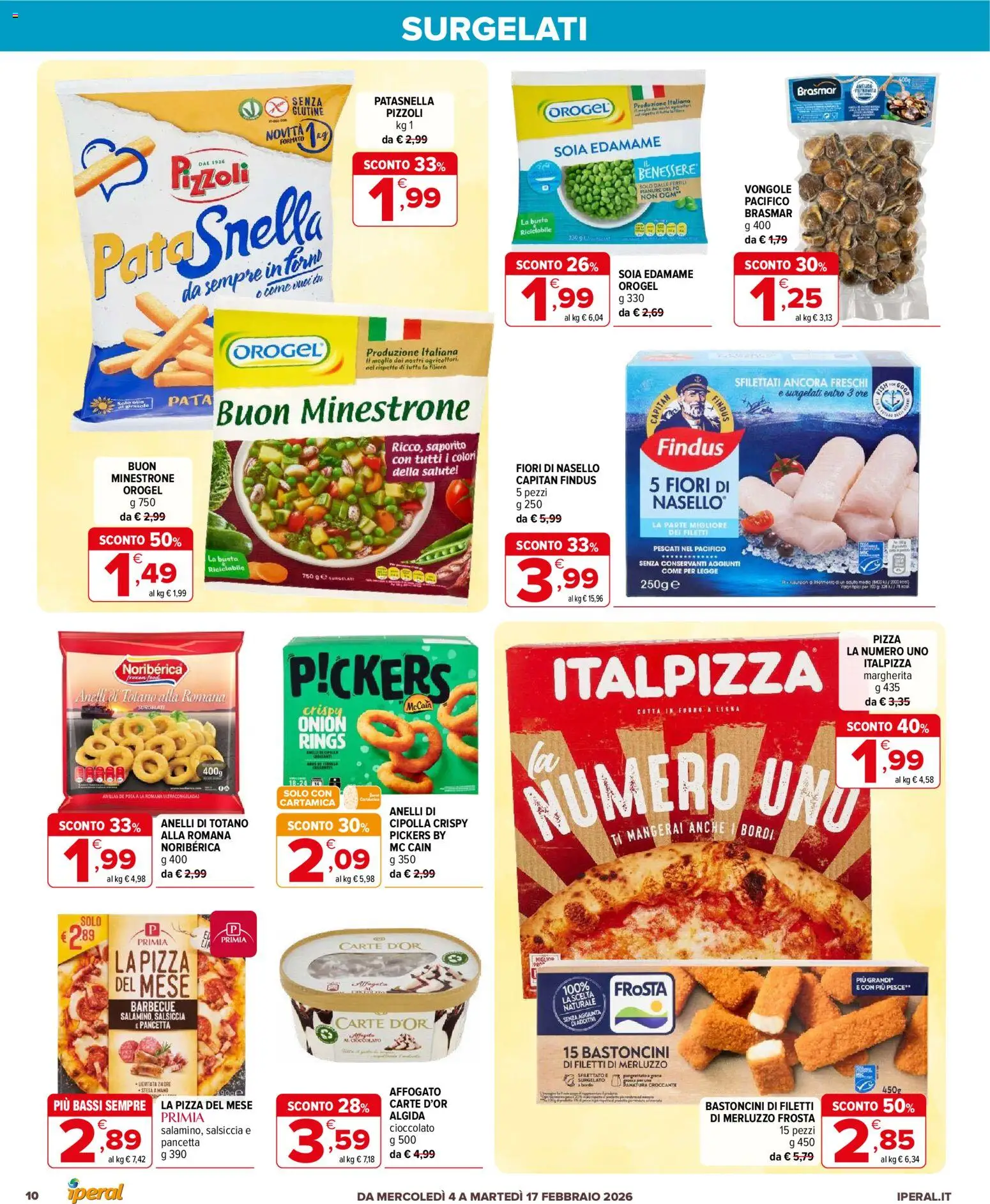 Volantino Iperal del 04.02.2026 | Pagina: 10 | Prodotti: Cioccolato, Pesce, Pancetta, Forno
