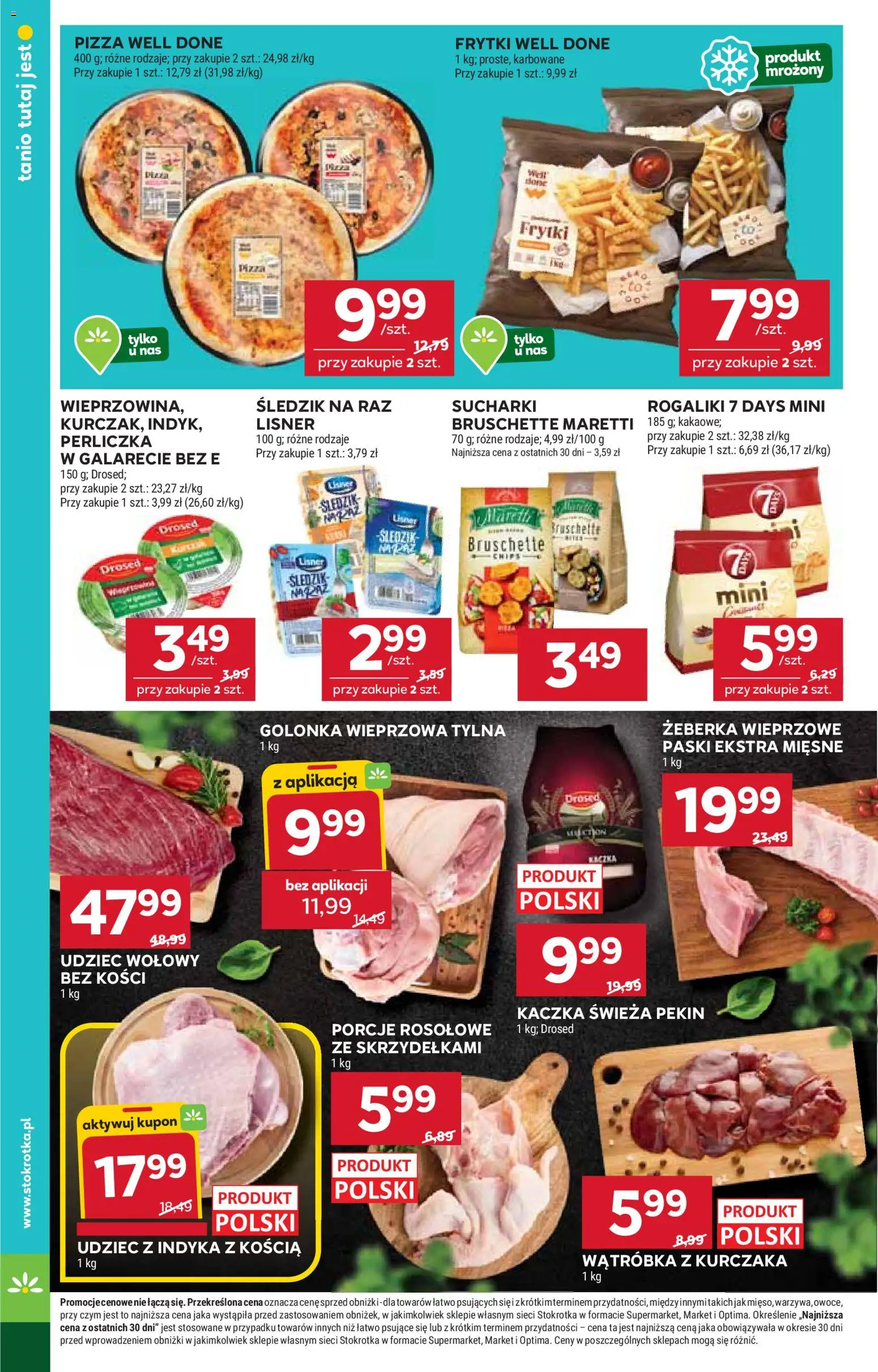 Stokrotka Gazetka - Market od 19.02.2026 | Strona: 10 | Produkty: Golonka wieprzowa, Pizza, Frytki, Perliczka