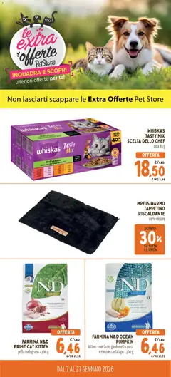 Anteprima del volantino Conad PetStore Extra Offerte catalogo valido a partire dal 07.01.2026