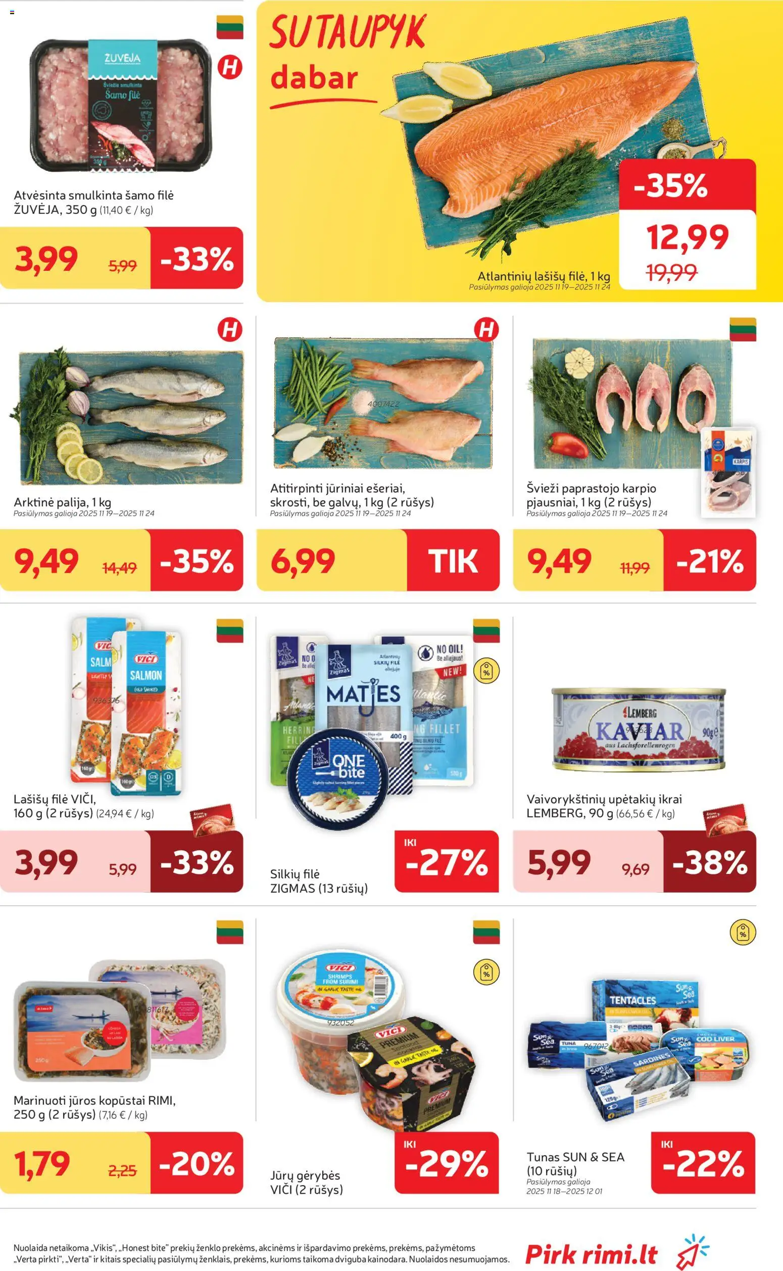 Rimi akcijos nuo 18.11.2025 | Puslapis: 9 | Prekių: Ikrai
