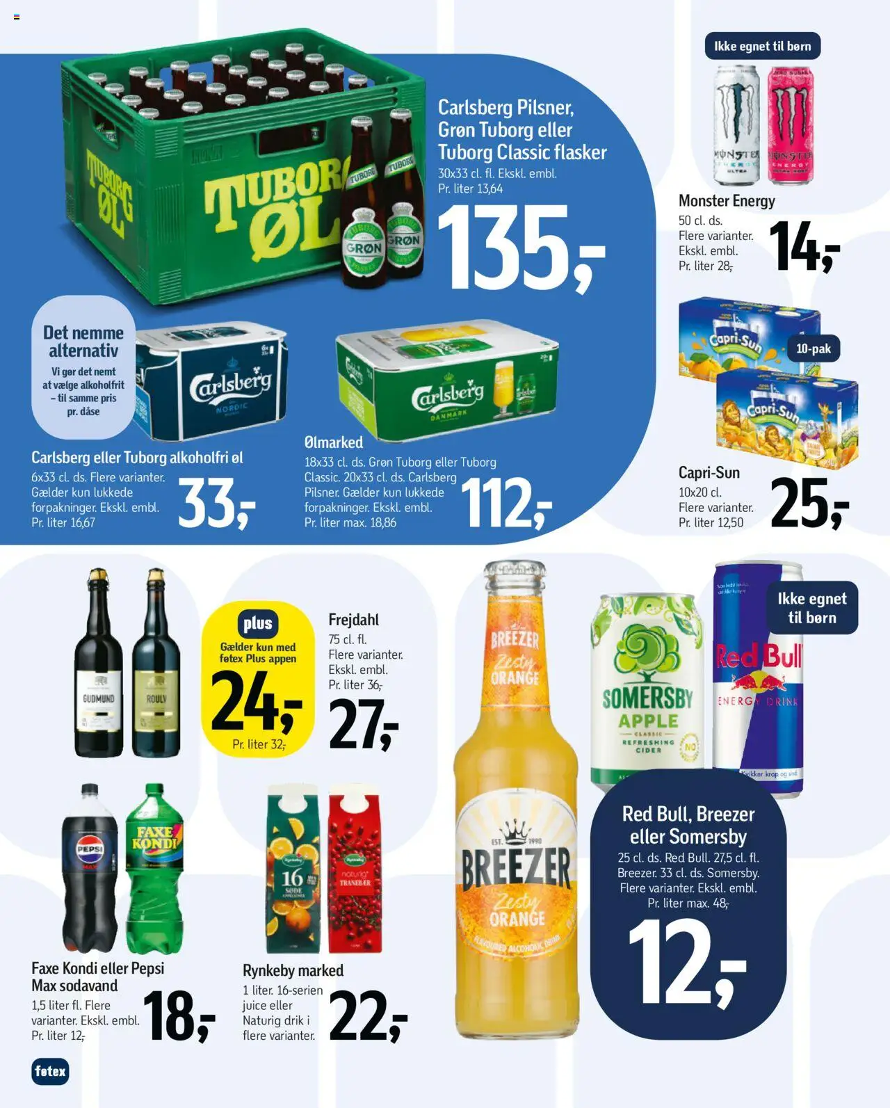 Føtex Tilbudsavis gyldig fra 01.08.2025 | Side: 56 | Produkter: Juice, Cider, Faxe Kondi, Pepsi