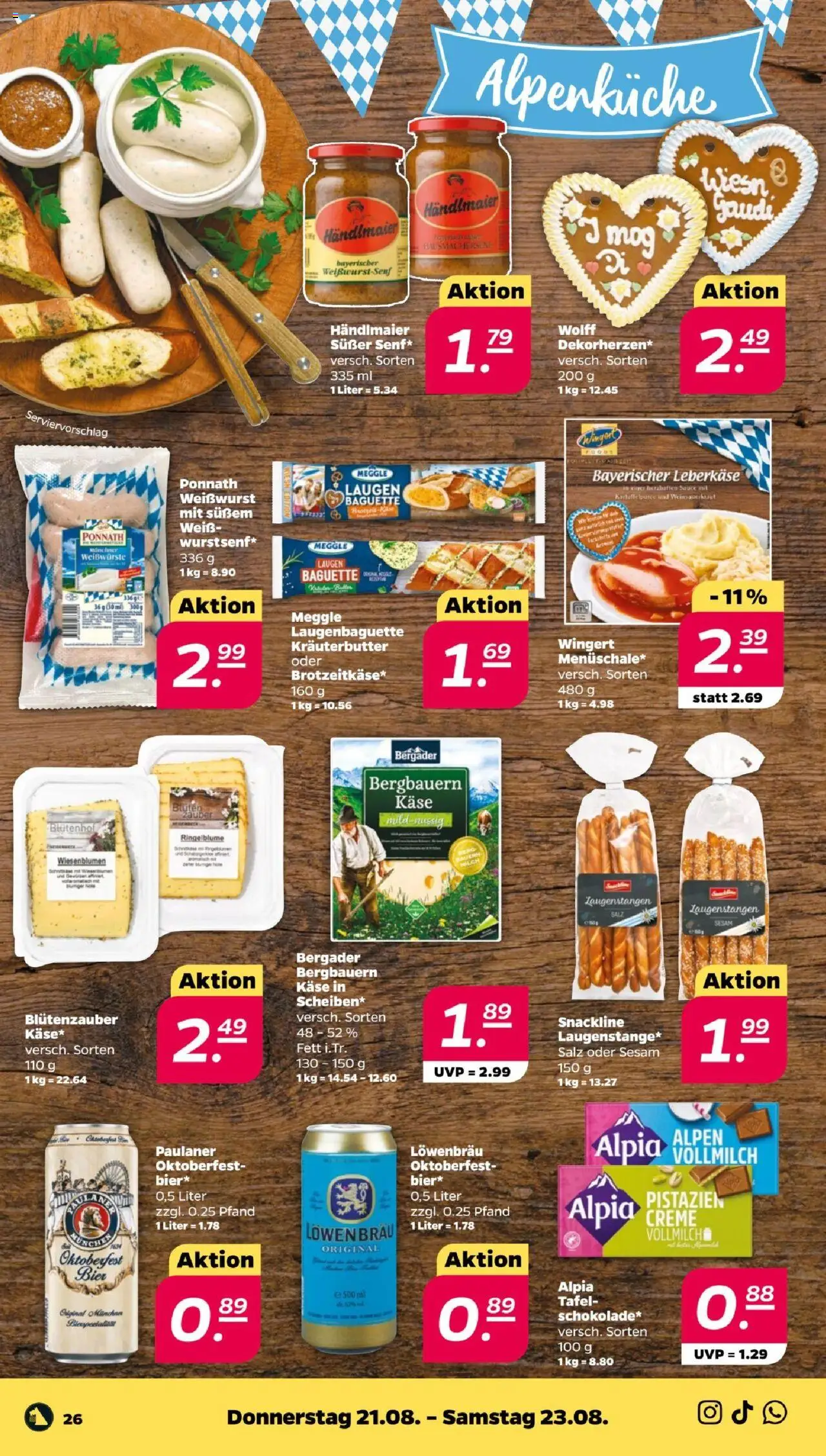 Netto Prospekt 	 - gültig ab dem 18.08.2025 | Seite: 28 | Produkte: Käse, Bier, Kräuterbutter, Weißwurst