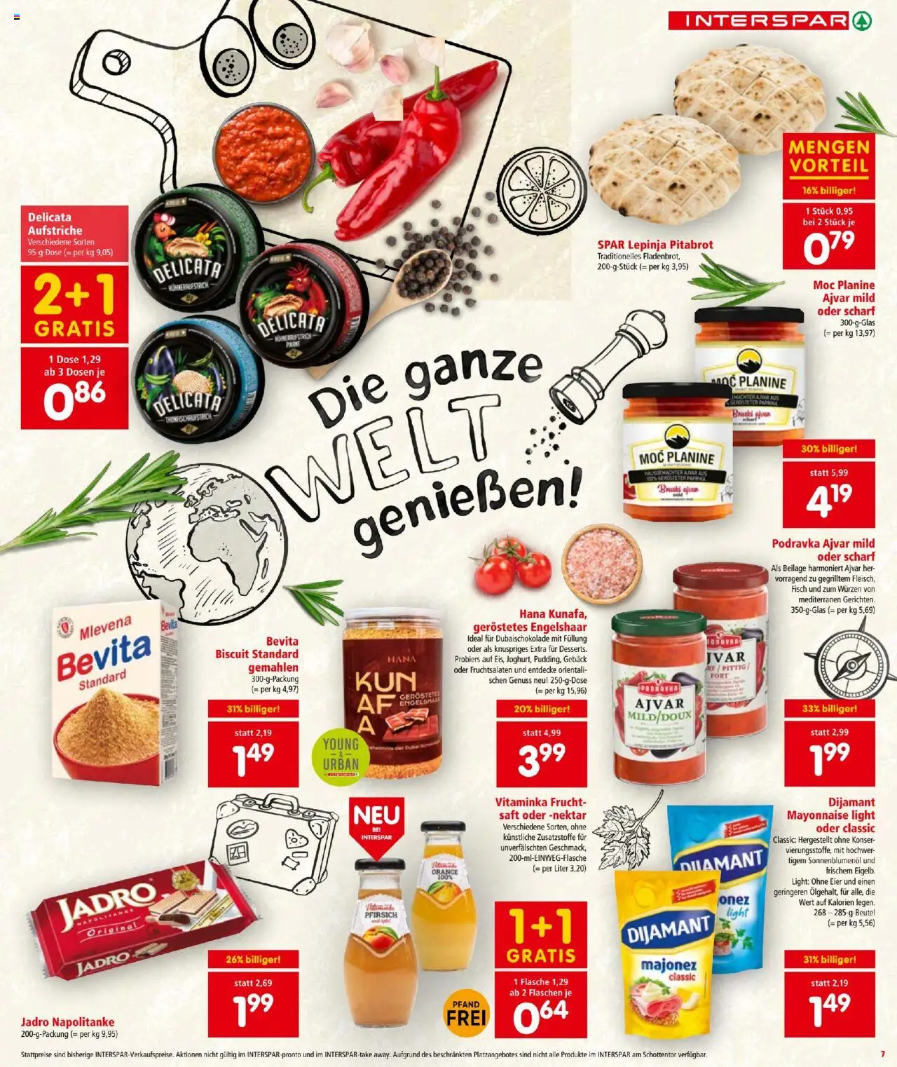 Interspar Flugblatt gültig ab 21.08.2025 | Seite: 7 | Produkte: Pfirsich, Eier, Saft, Fisch