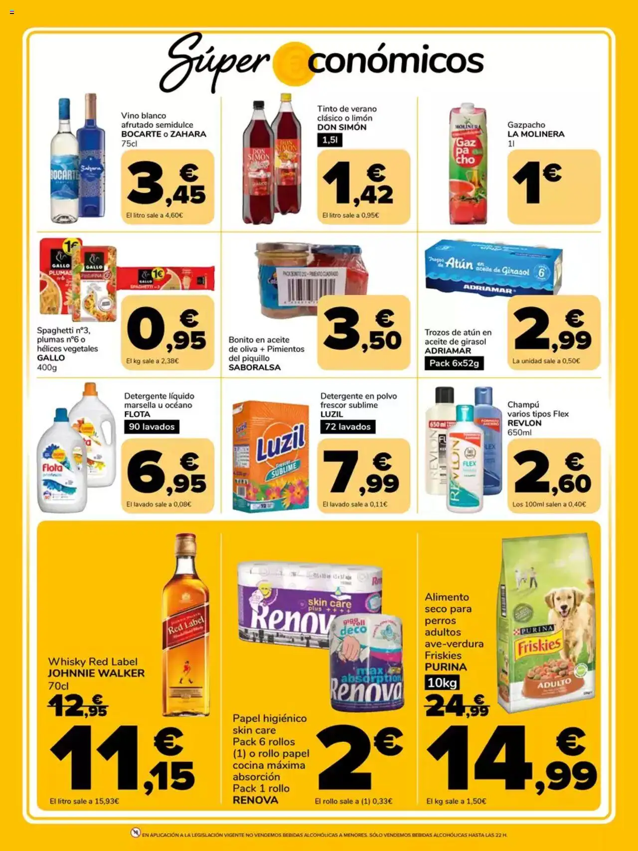 Supeco folleto │ válido desde el 31.07.2025 | Página: 3 | Productos: Polvo, Whisky, Aceite de girasol, Gazpacho