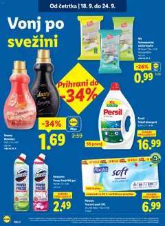 Novi Lidl katalog ponudbe – veljaven od 18.09.2025 | Stran: 22 | Izdelki: Mehčalec, Toaletni papir, Kos, Detergent