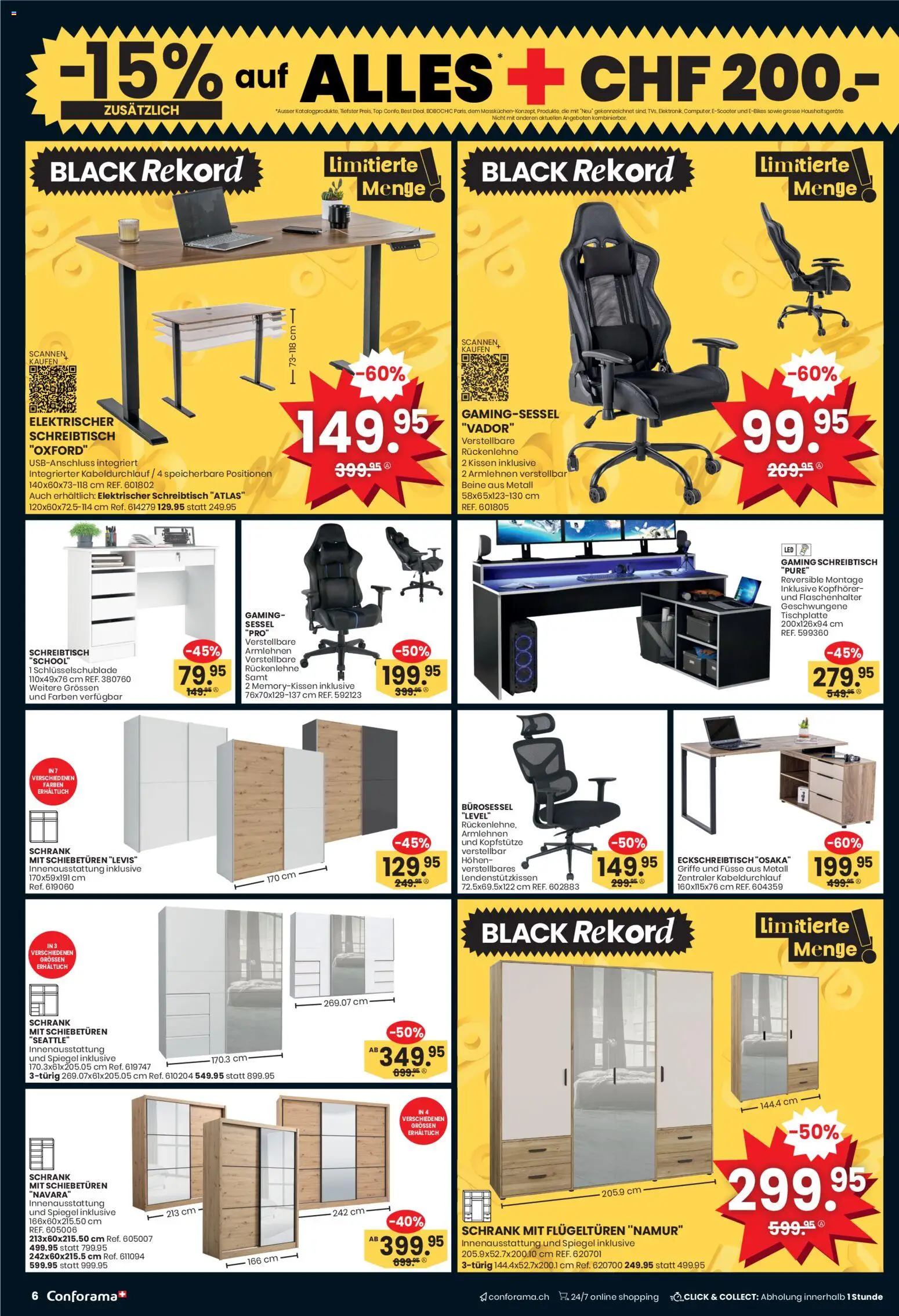 Conforama - Black Friday – gültig ab 23.11.2025 | Seite: 6 | Produkte: Kissen, Sessel, Schrank, Top