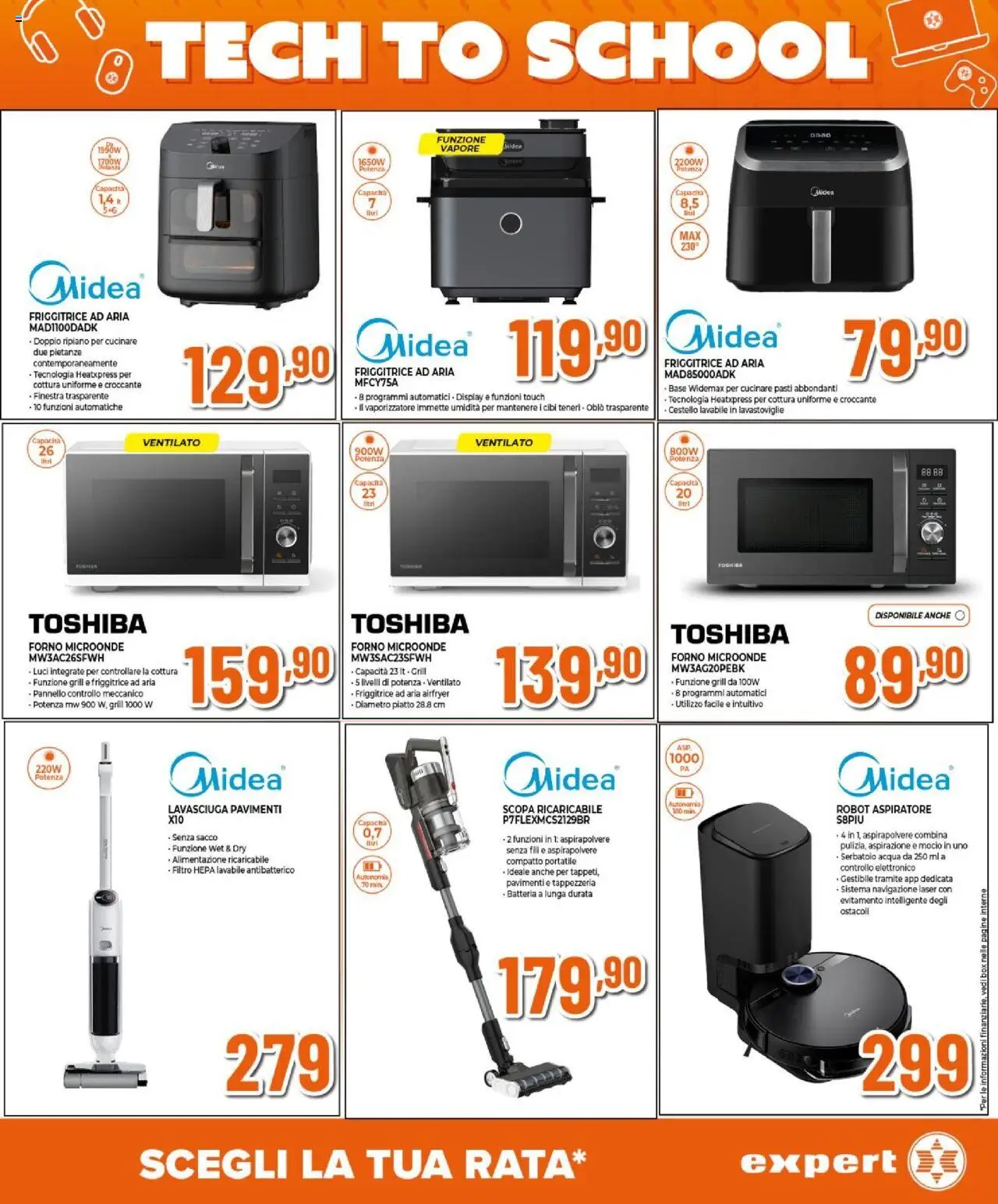 Volantino Expert del 14.08.2025 | Pagina: 23 | Prodotti: Microonde, Lavastoviglie, Aspirapolvere, Batteria