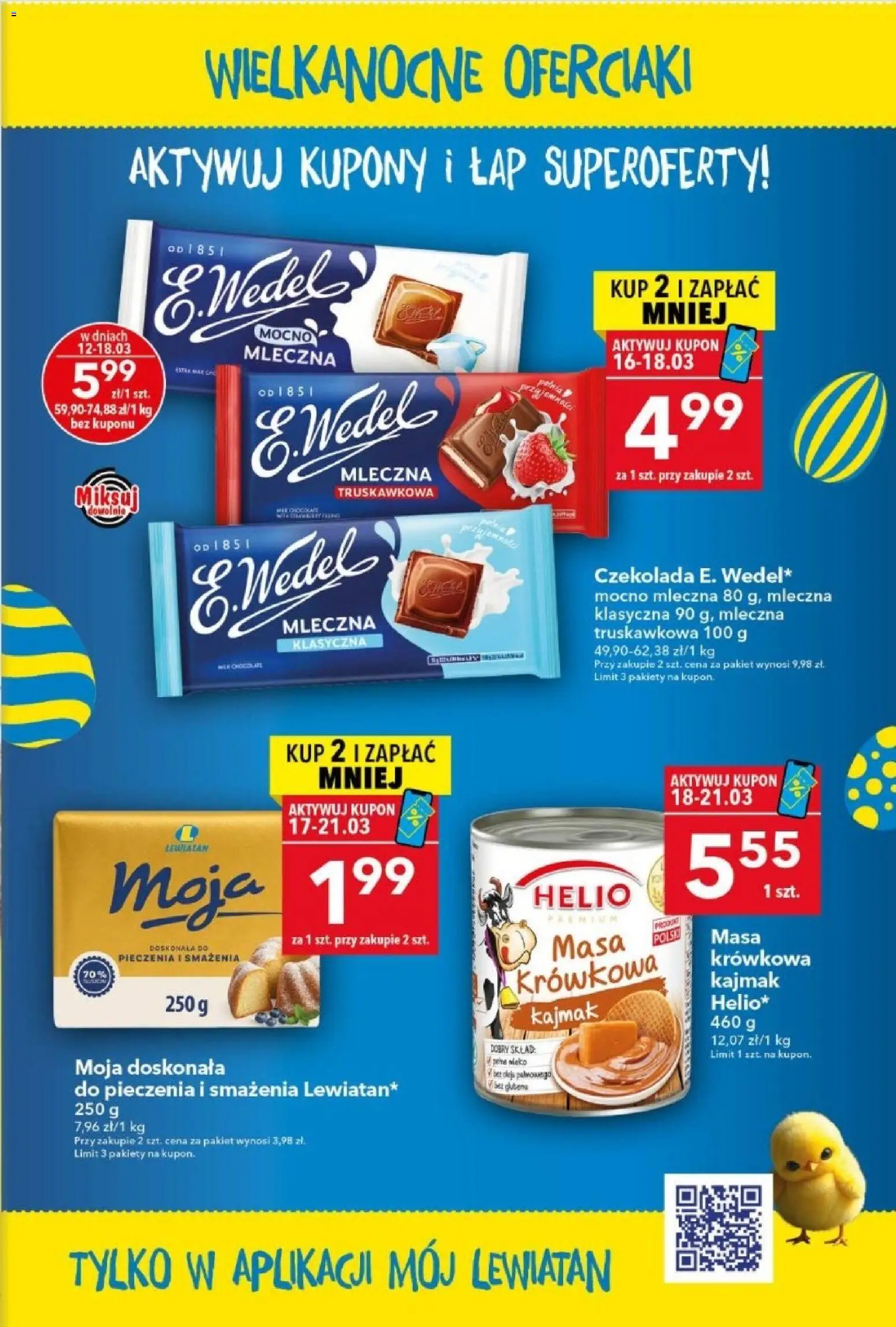 Lewiatan gazetka od 12.03.2026 | Strona: 3 | Produkty: Kajmak, Mleko, Czekolada