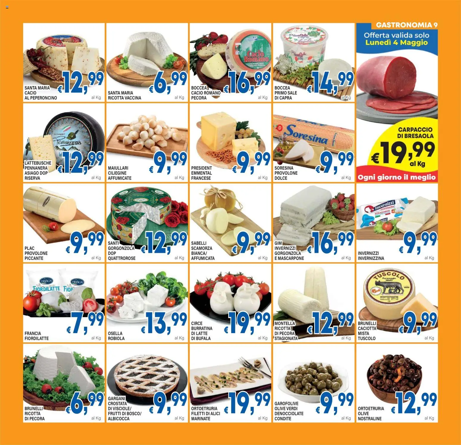 Volantino DEM del 29.04.2026 | Pagina: 9 | Prodotti: Latte, Stracchino, Alici, Emmental