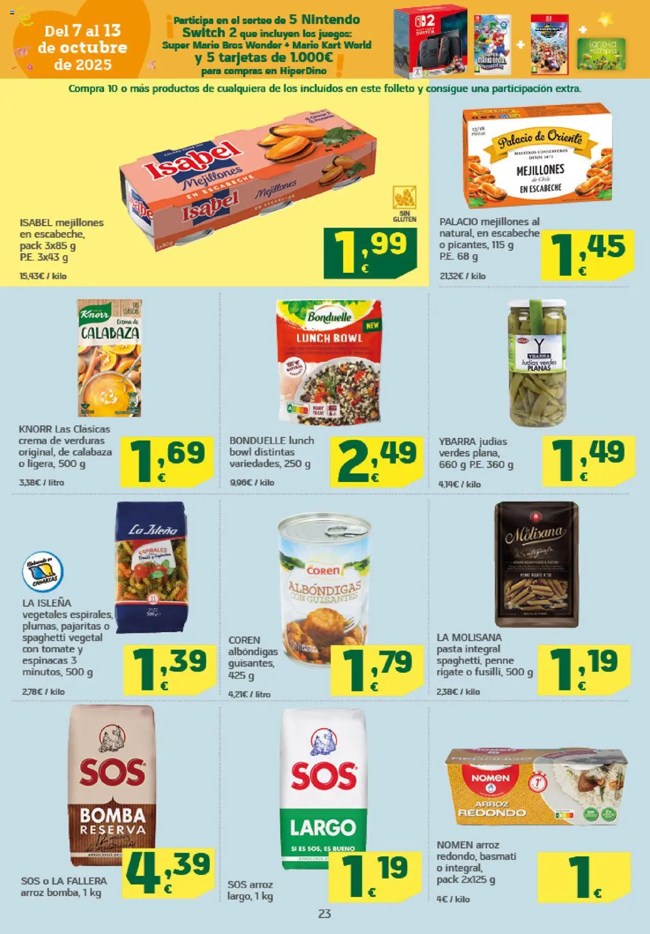 HiperDino folleto │ válido desde el 09.10.2025 | Página: 23 | Productos: Πράσινο τσάι, Arroz, Πορσελάνη, Crema
