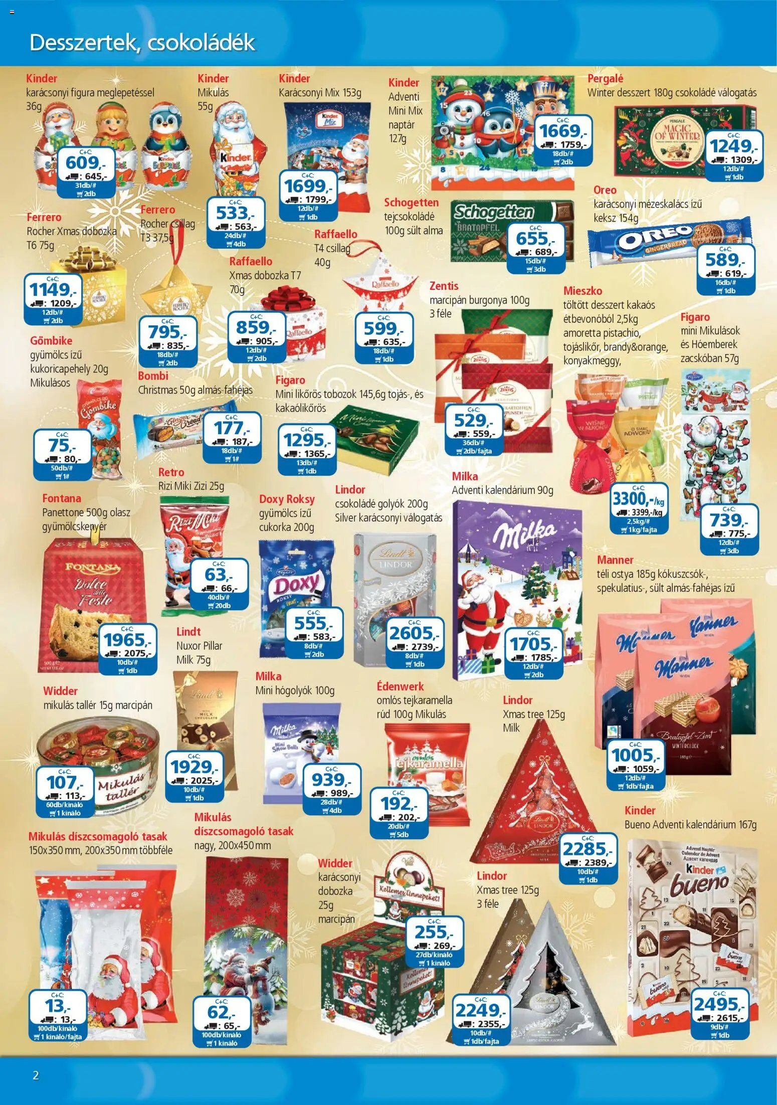 ÁRKLUB akciós ujság - amely érvényes a következő dátumtól: 01.11.2025 | Oldal: 2 | Termékek: Gyümölcs, Csokoládé, Cukorka, Keksz