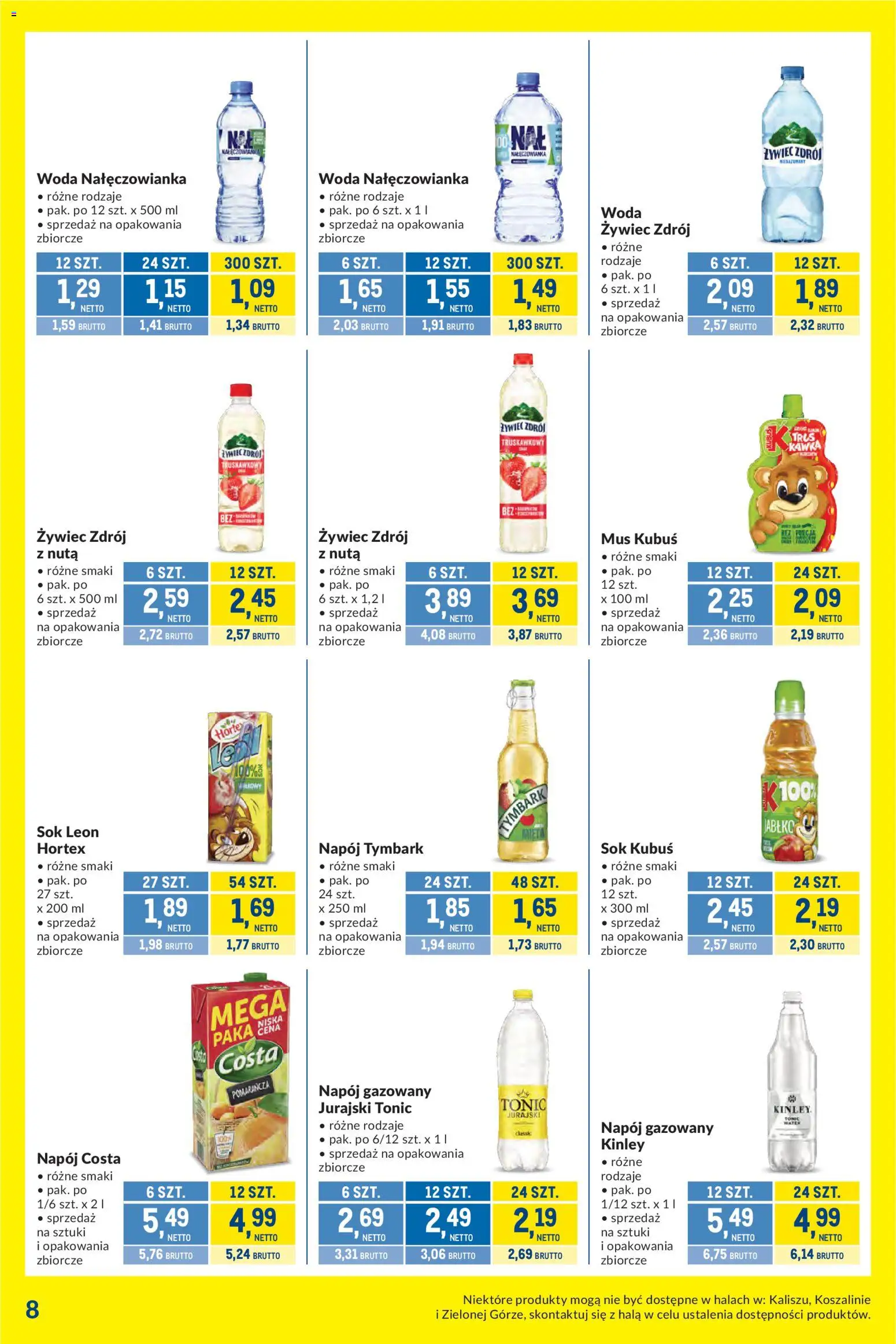 Makro Gazetka - Kupujesz więcej płacisz mniej od 25.11.2025 | Strona: 8 | Produkty: Sok, Woda